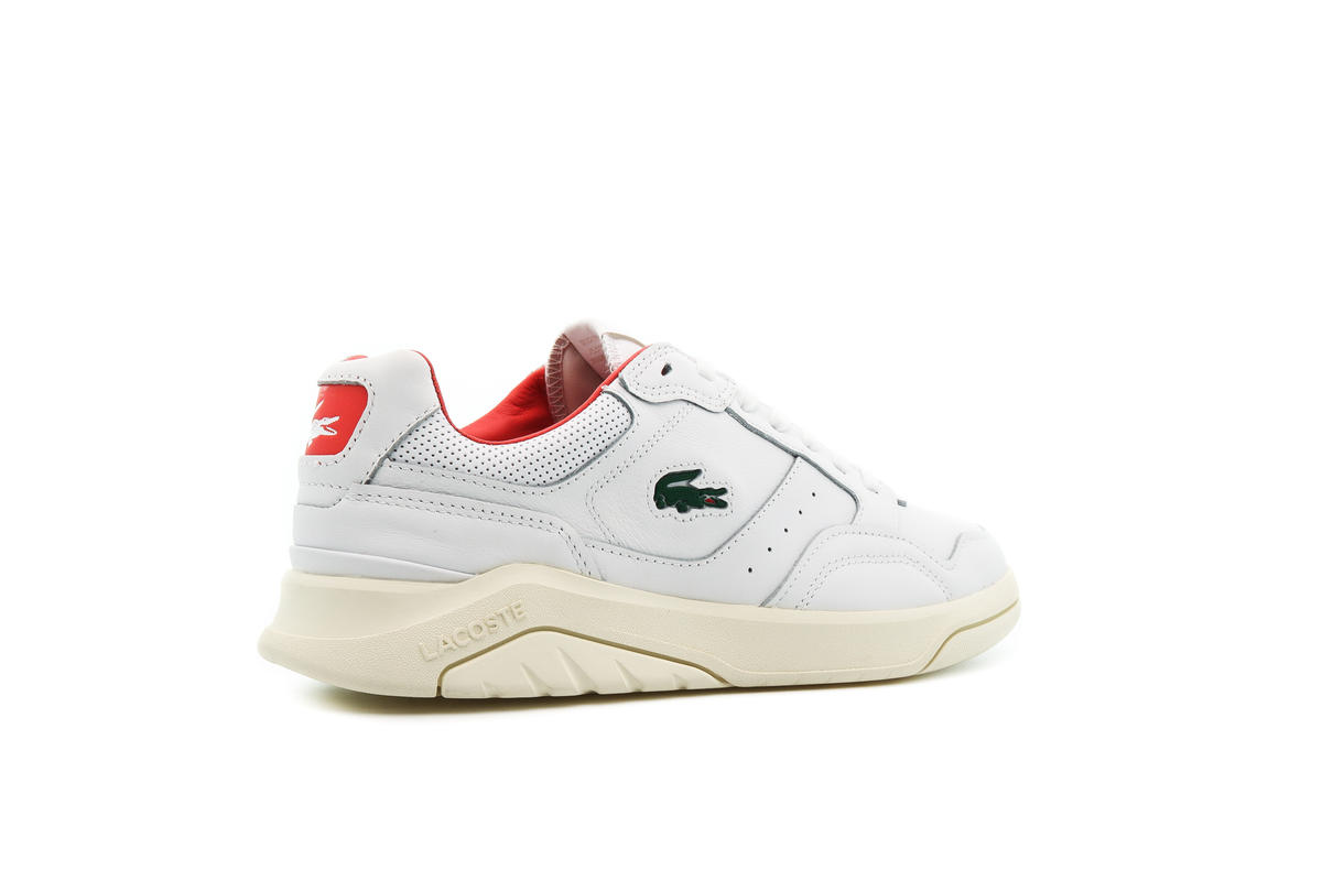 Lacoste Game Advance sneakers in white leather with pink back tab