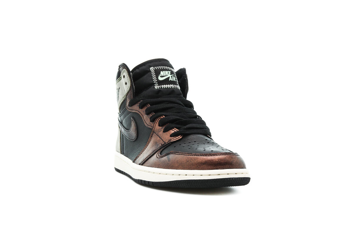 Air Jordan 1 Retro High OG Black / Starfish Mint - Light Army - Sail - Image 8