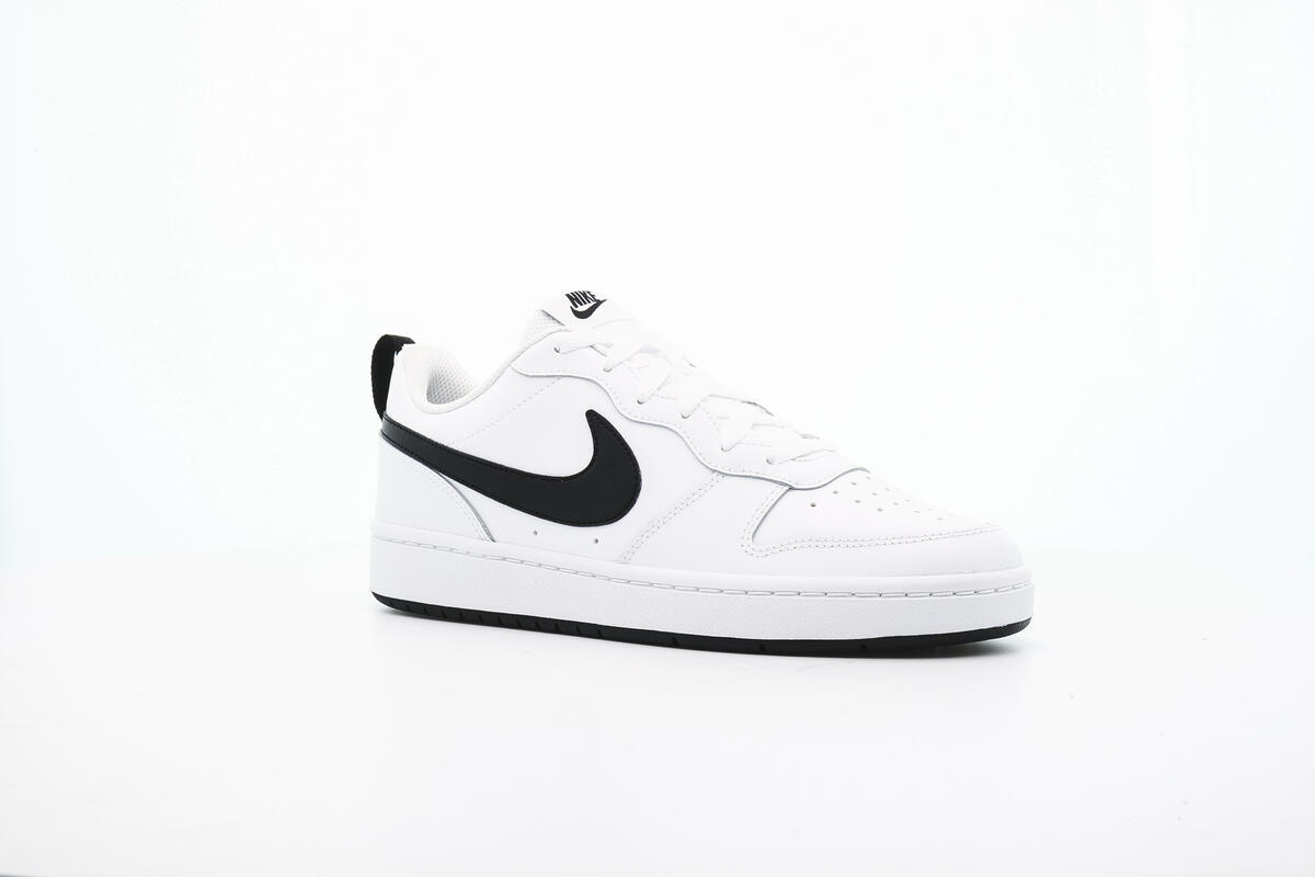 Nike Court Borough Low 2 Grade School White / Black - Image 9