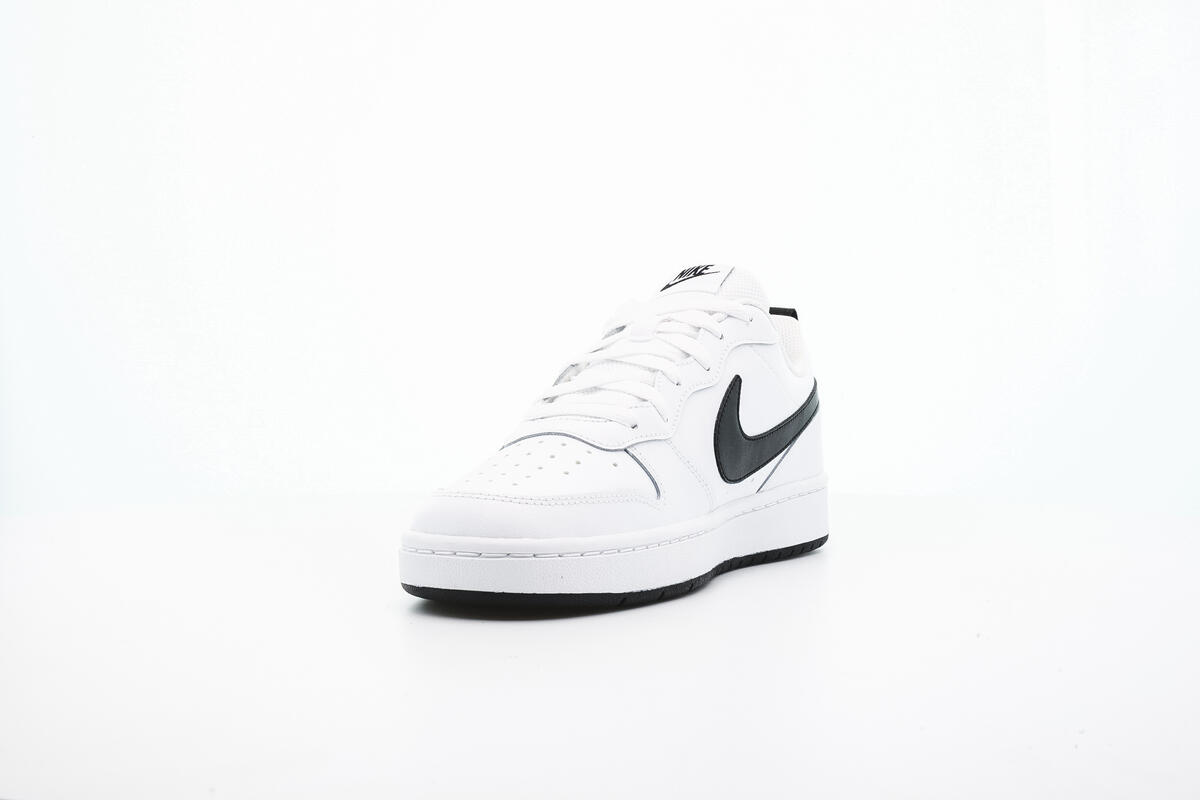 Nike Court Borough Low 2 Grade School White / Black - Image 12