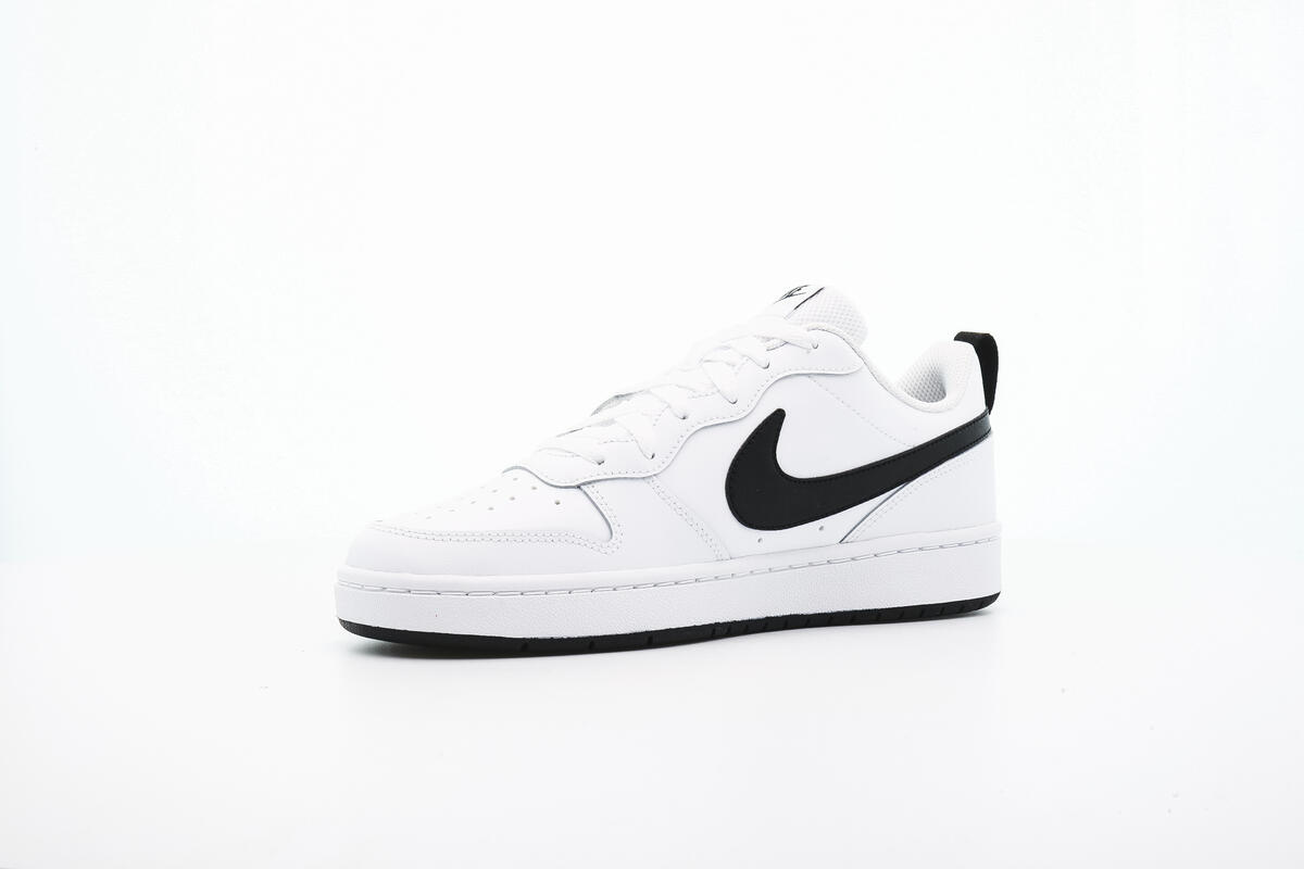 Nike Court Borough Low 2 Grade School White / Black - Image 13