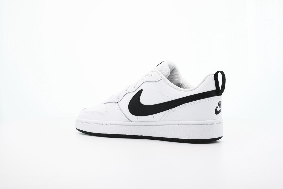 Nike Court Borough Low 2 Grade School White / Black - Image 15