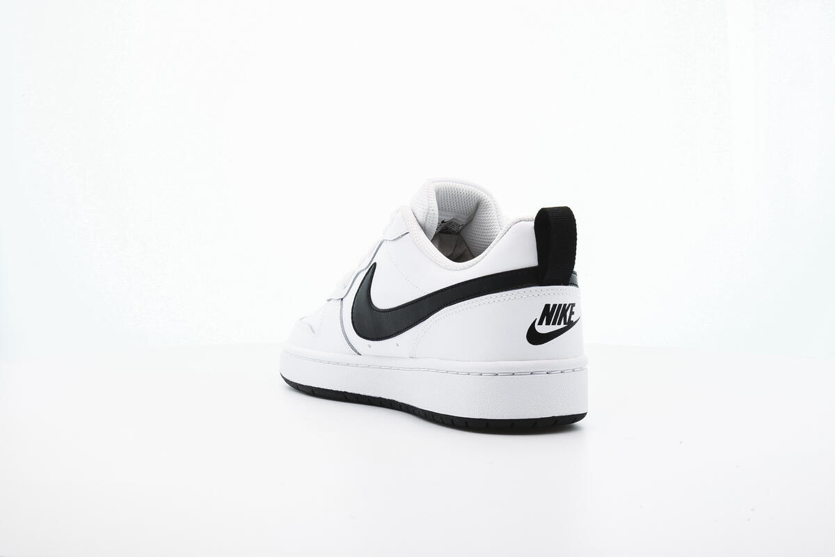 Nike Court Borough Low 2 Grade School White / Black - Image 16