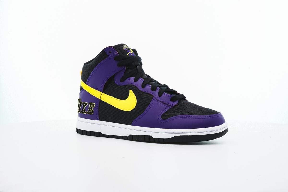 Nike Dunk High 'Black/Purple/Varsity Yellow' - Image 3