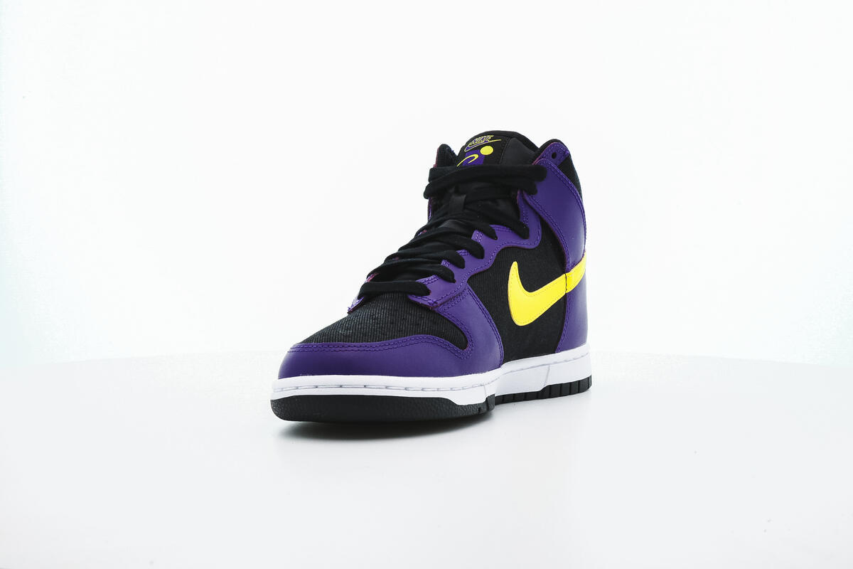 Nike Dunk High 'Black/Purple/Varsity Yellow' - Image 6