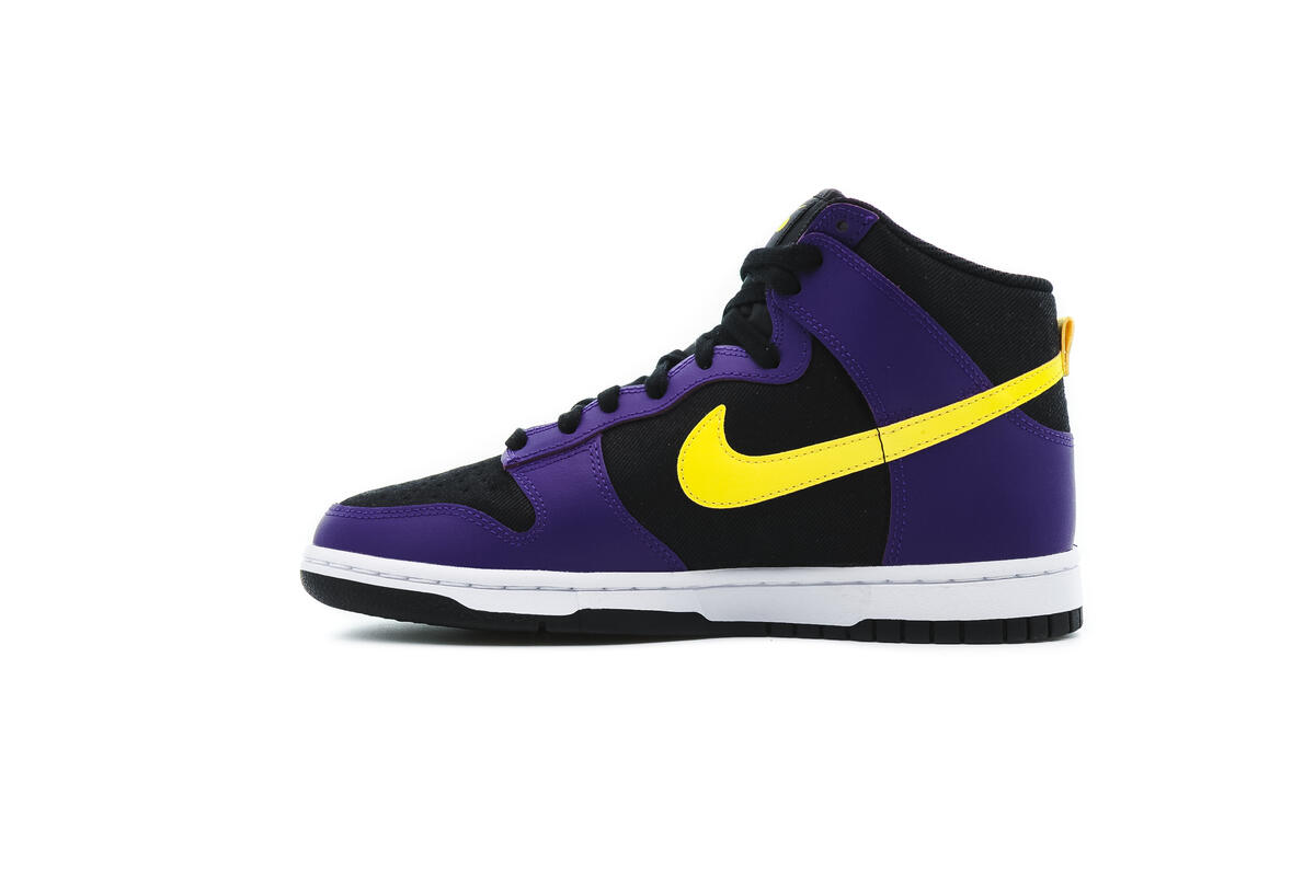 Nike Dunk High 'Black/Purple/Varsity Yellow' - Image 8