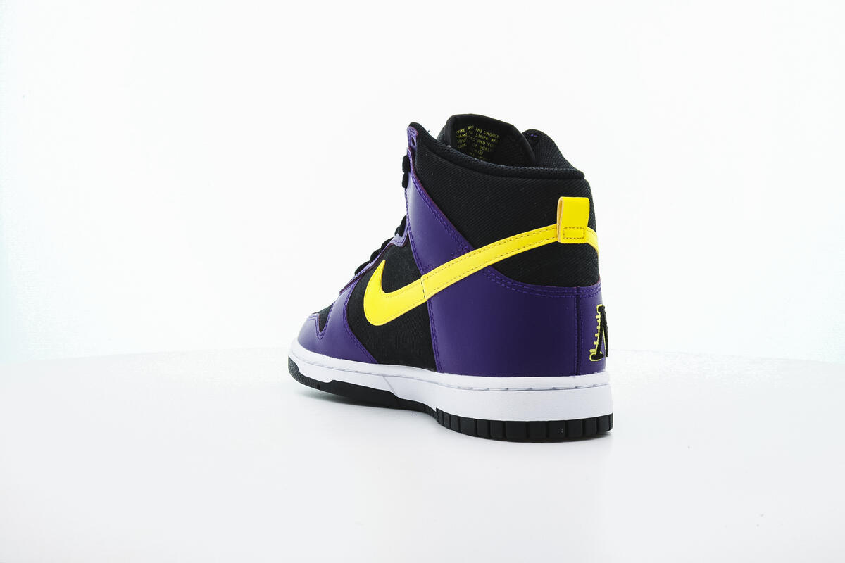 Nike Dunk High 'Black/Purple/Varsity Yellow' - Image 10