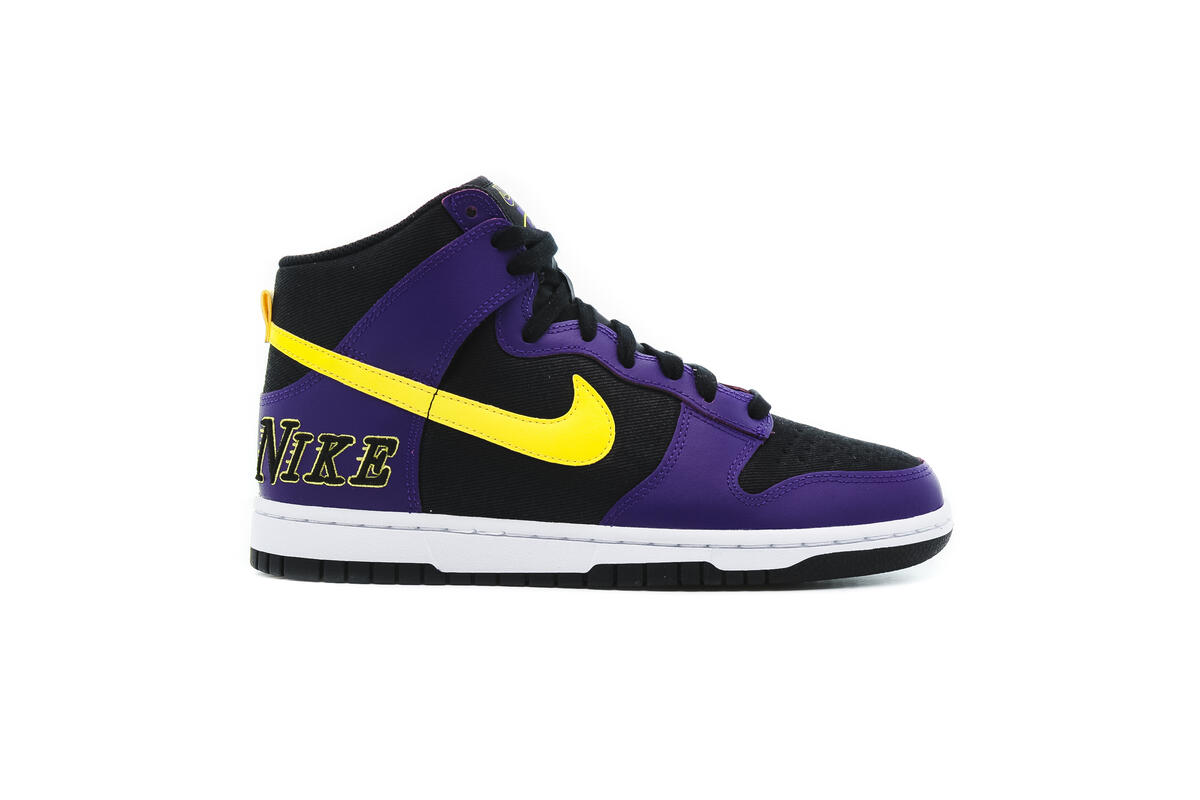 Nike Dunk High 'Black/Purple/Varsity Yellow' - Image 2