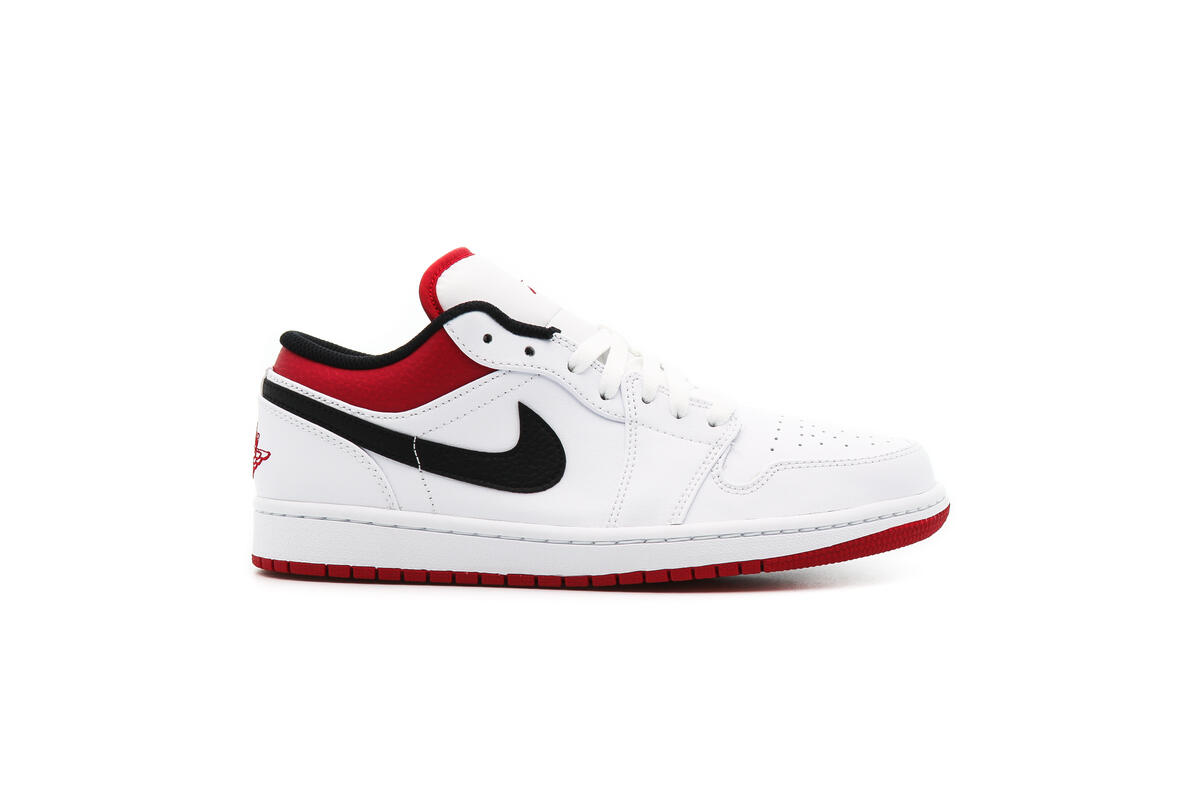 Air Jordan 1 Low White / Gym Red - Black - Image 5