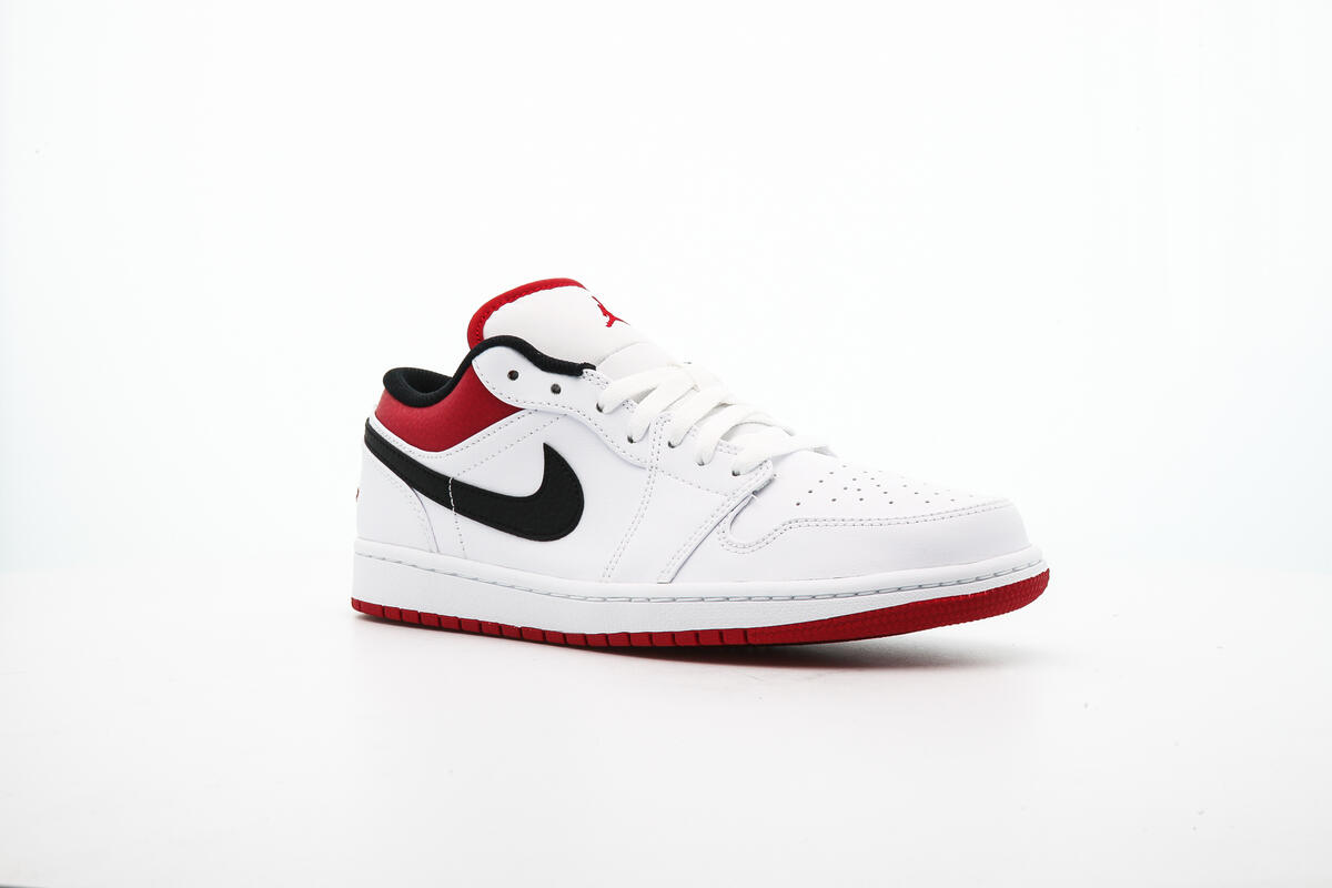 Air Jordan 1 Low White / Gym Red - Black - Image 6