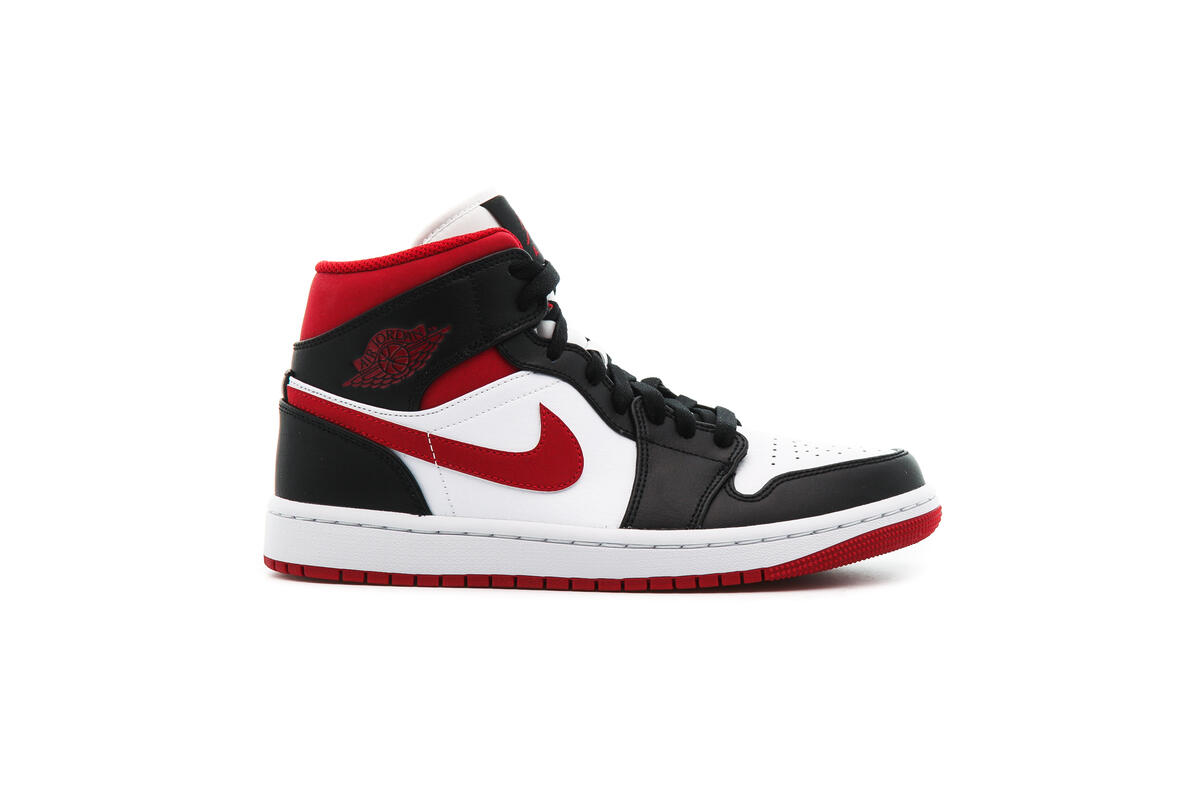 Air Jordan 1 Mid White / Gym Red / Black - Image 11