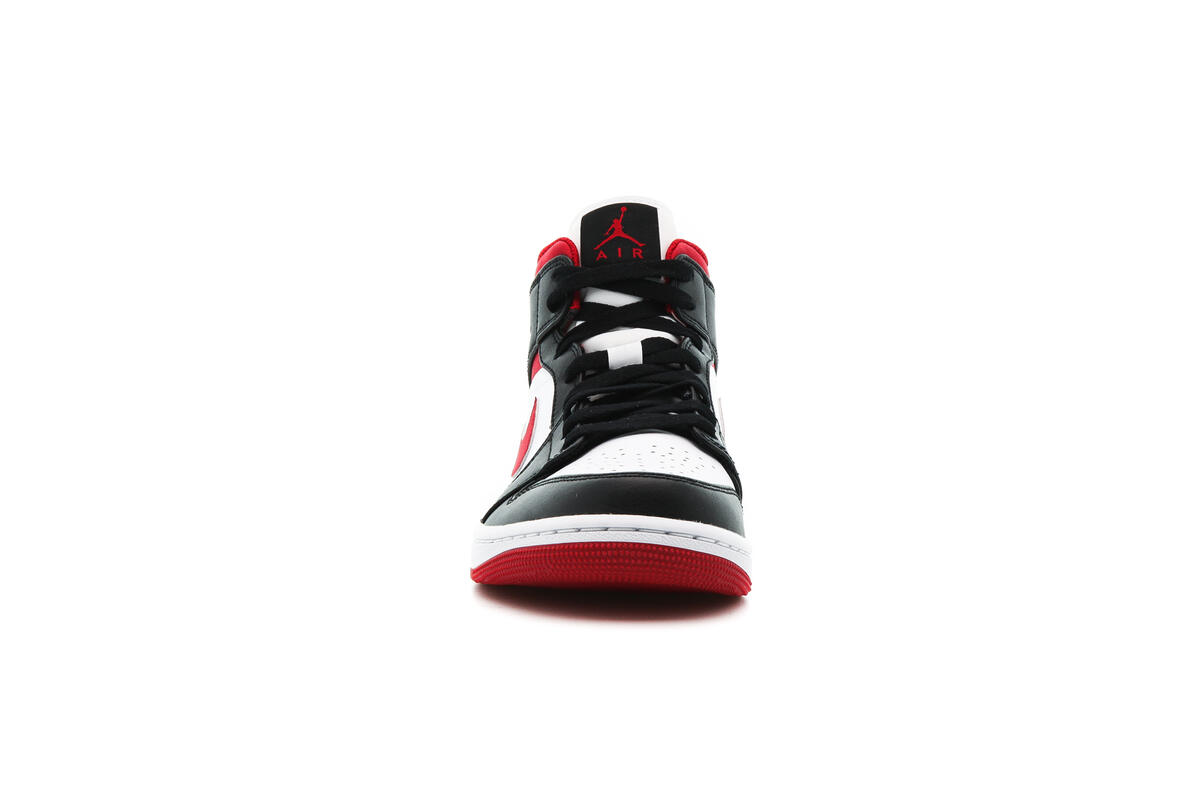 Air Jordan 1 Mid White / Gym Red / Black - Image 14