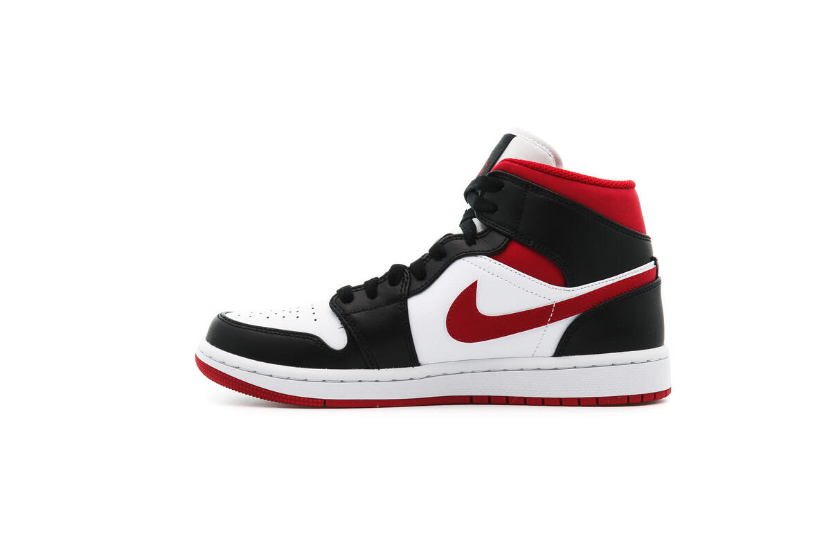 Air Jordan 1 Mid White / Gym Red / Black - Image 17