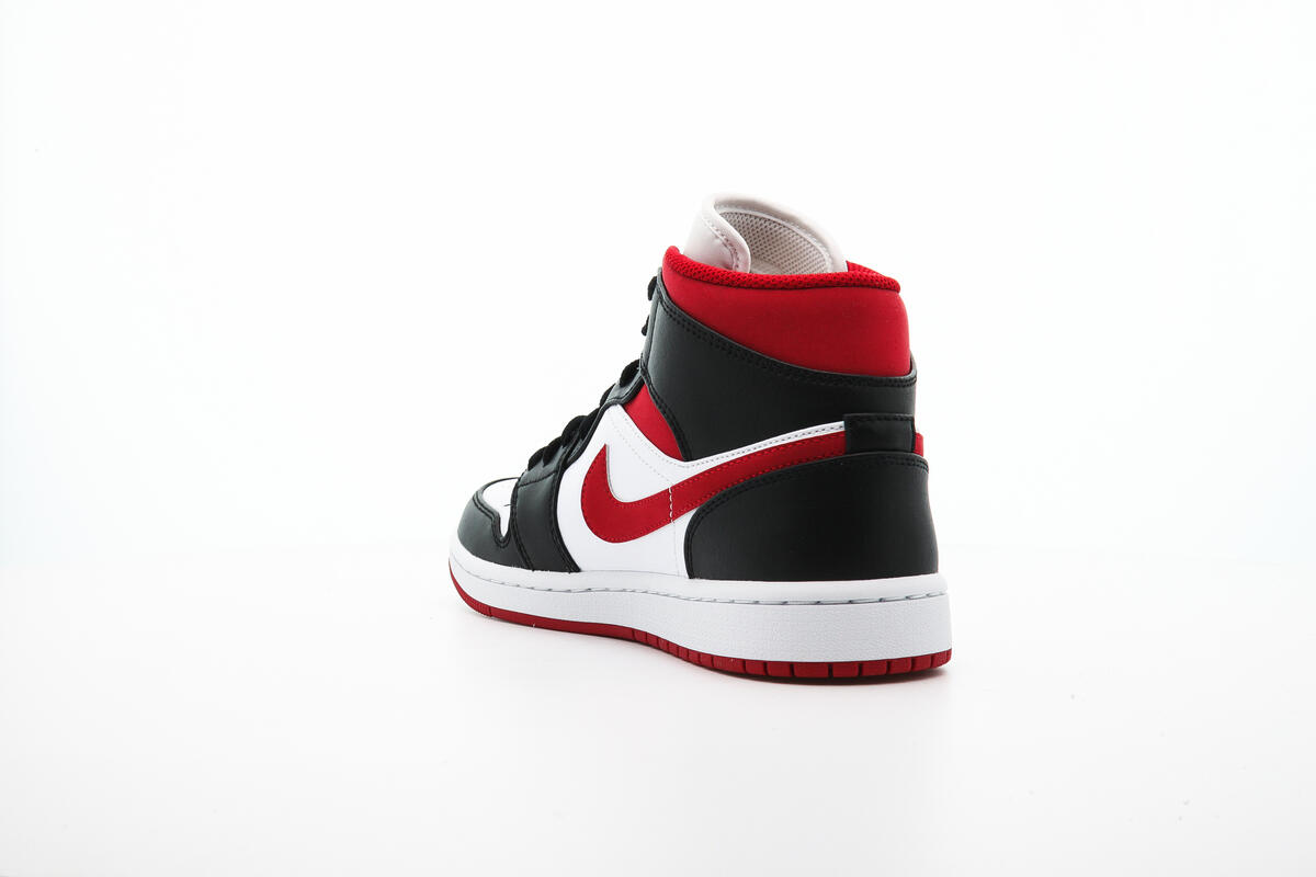 Air Jordan 1 Mid White / Gym Red / Black - Image 19