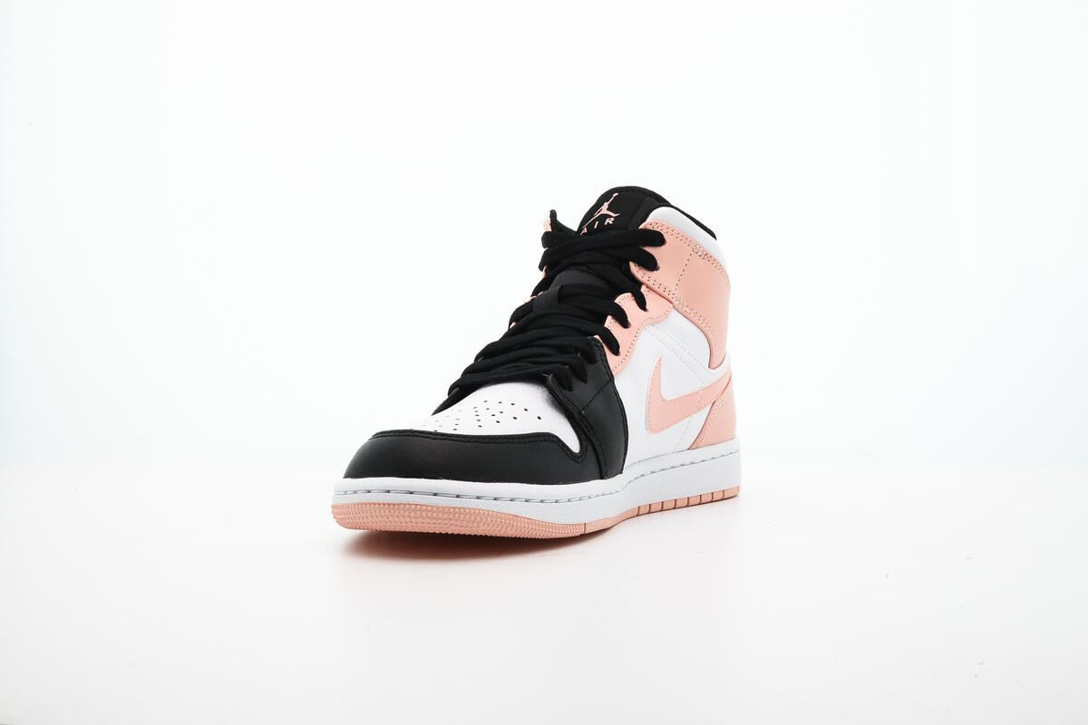 Air Jordan 1 Mid White / Arctic Orange - Black - Image 6