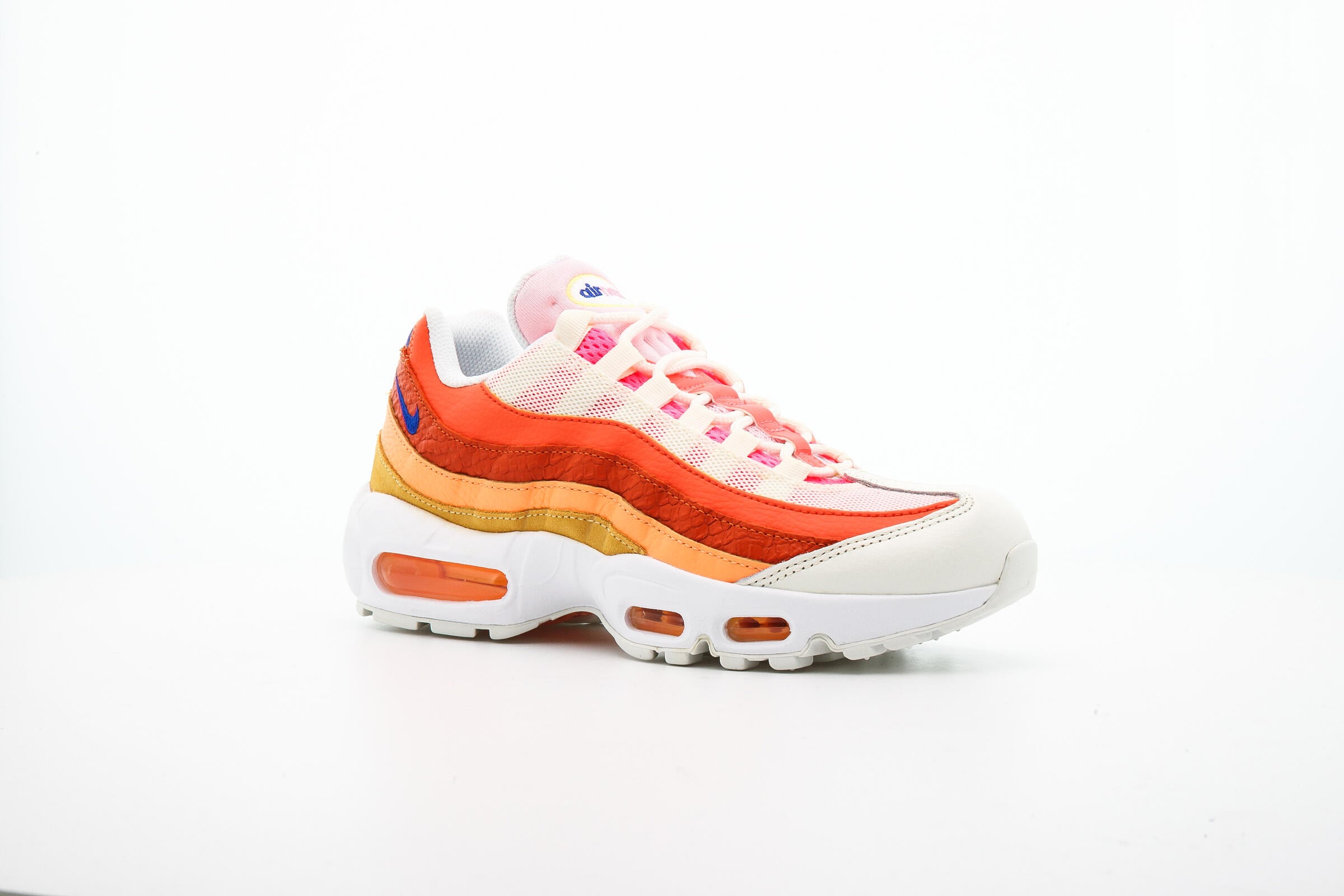 orange pink and blue air max