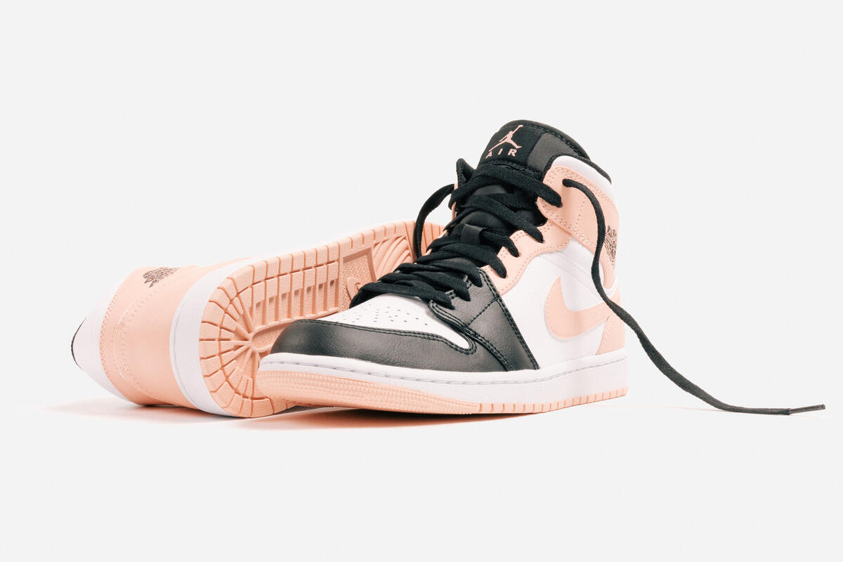 Air Jordan 1 Mid White / Arctic Orange - Black - Image 14