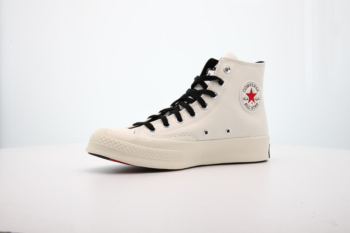Converse x Keith Haring Mens Chuck 70 Hi Shoes 'Egret Black Red' - Image 16