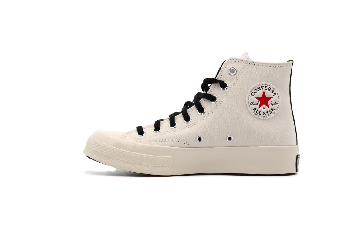 Converse x Keith Haring Mens Chuck 70 Hi Shoes 'Egret Black Red' - Image 17