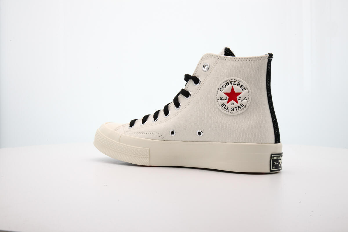 Converse x Keith Haring Mens Chuck 70 Hi Shoes 'Egret Black Red' - Image 18