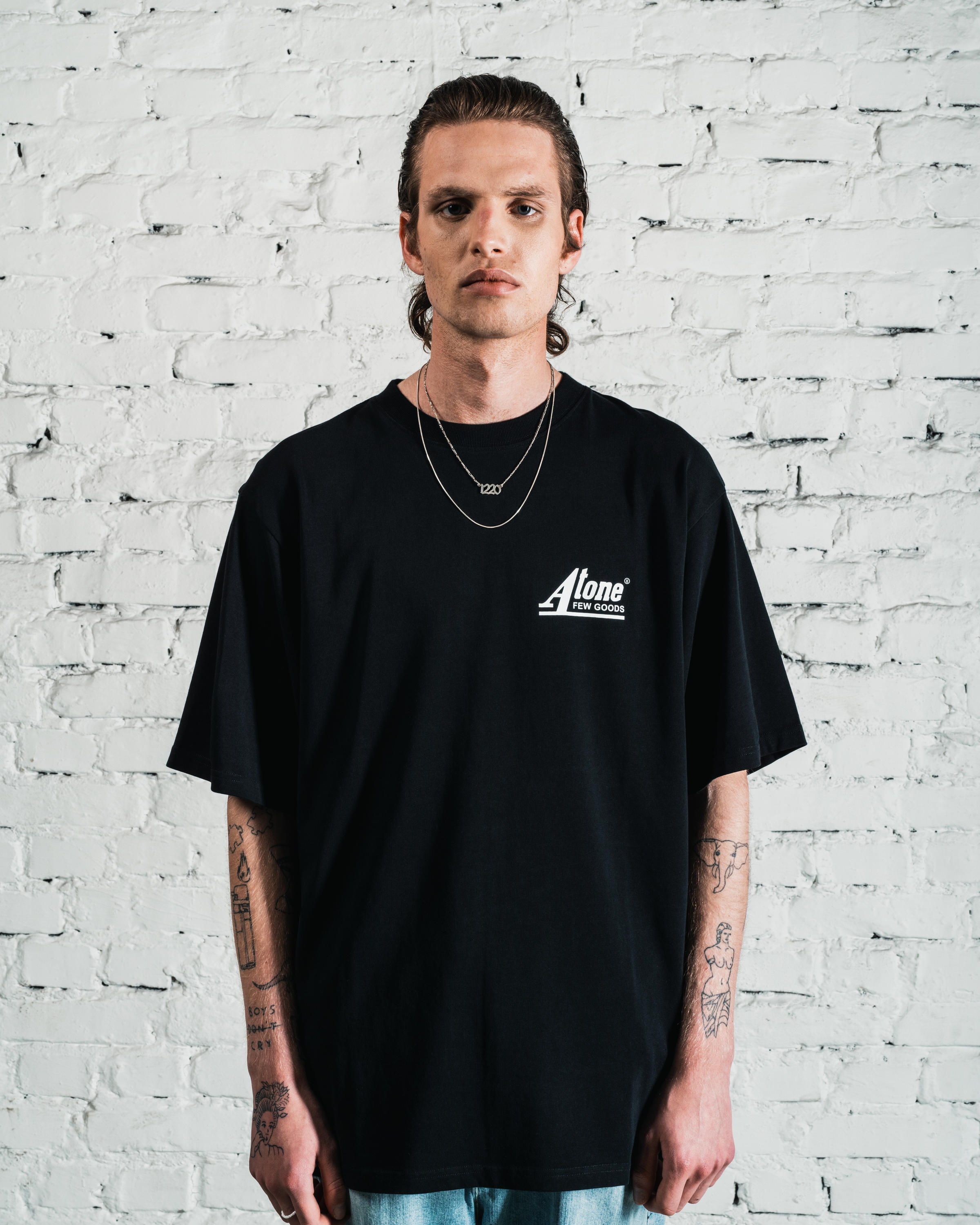Afew Goods x ATONE LIFE&DEATH TEE "BLACK"