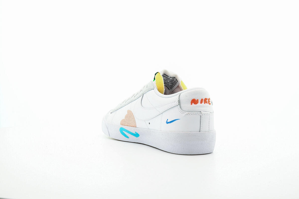 Nike x Mayumi Yamase Mens Flyleather Blazer Low '77 Shoes 'White' - Image 25