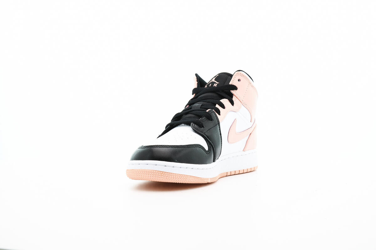 Air Jordan 1 Mid 'White/Arctic Orange-Black' (GS) - Image 7