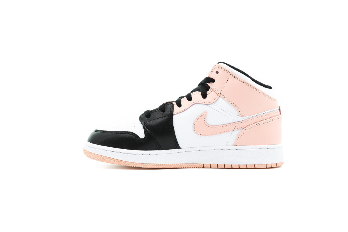 Air Jordan 1 Mid 'White/Arctic Orange-Black' (GS) - Image 9