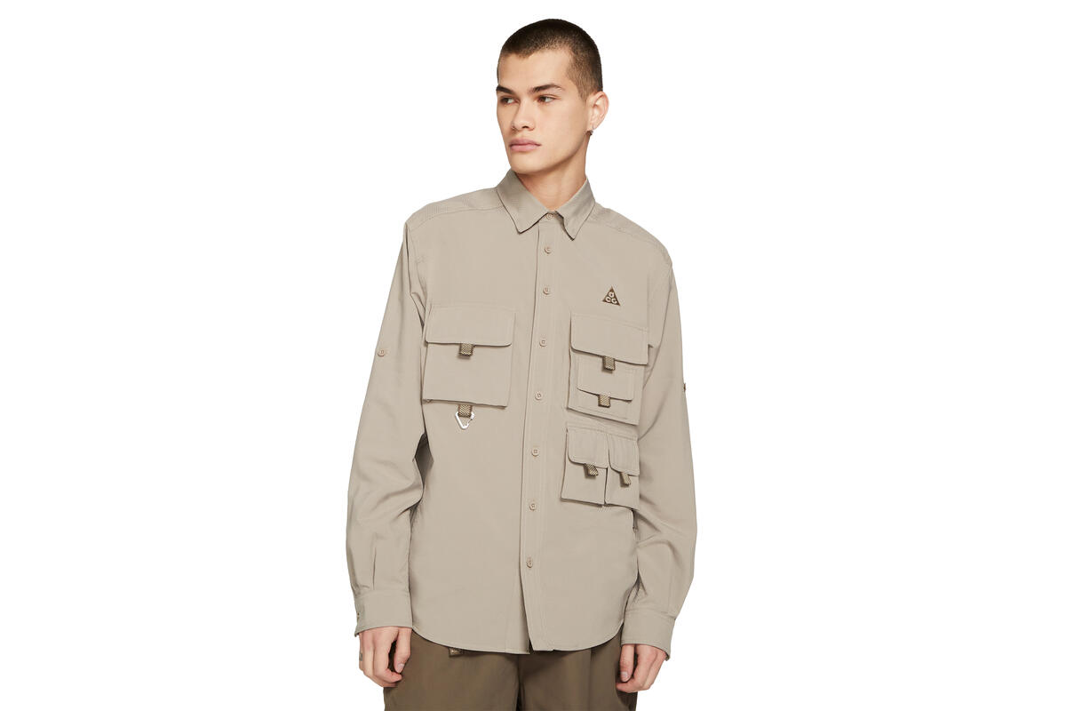 Nike ACG Devestation Trail Work Shirt 'Moon Fossil' - Image 2