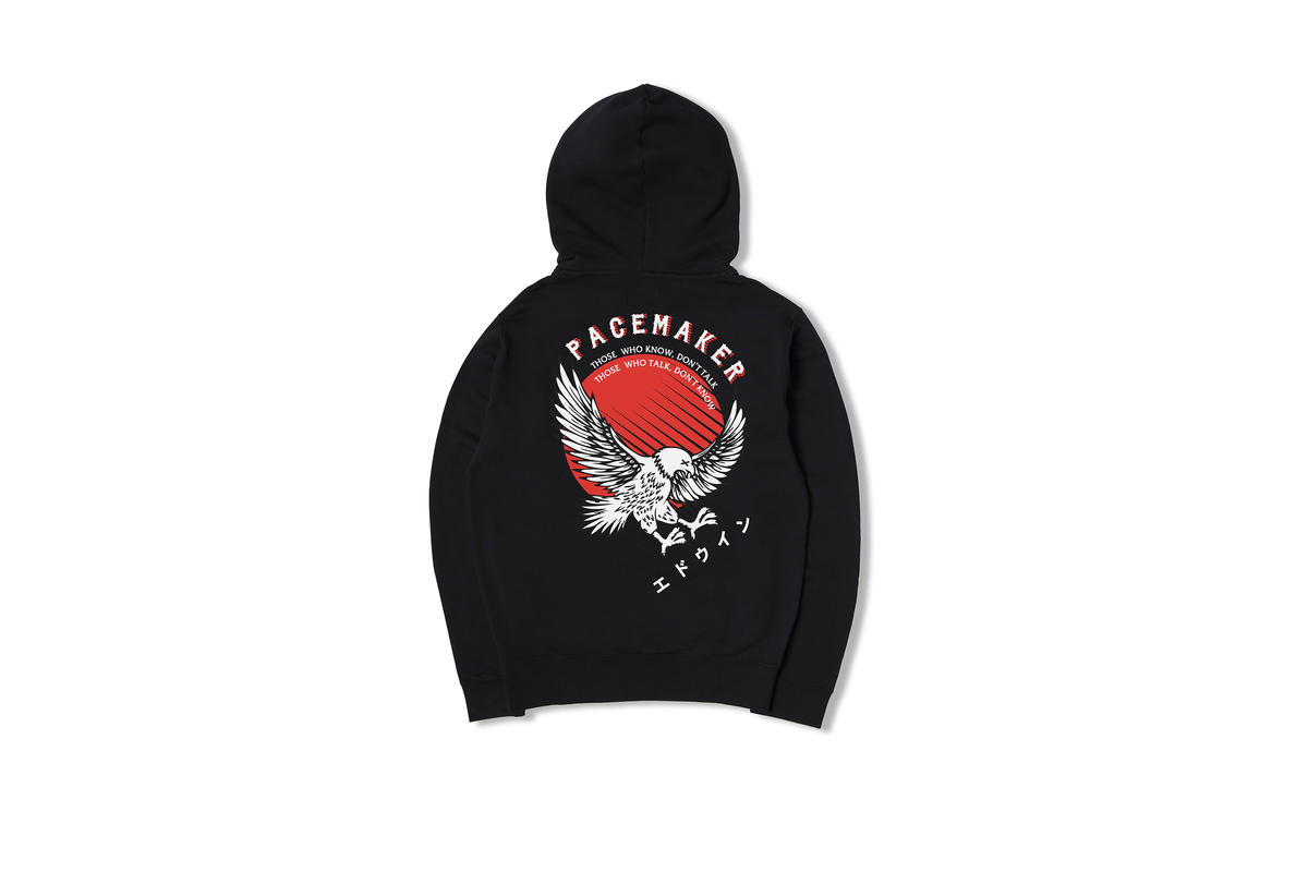Pacemaker x Edwin Eagle Hoodie Black - Image 3