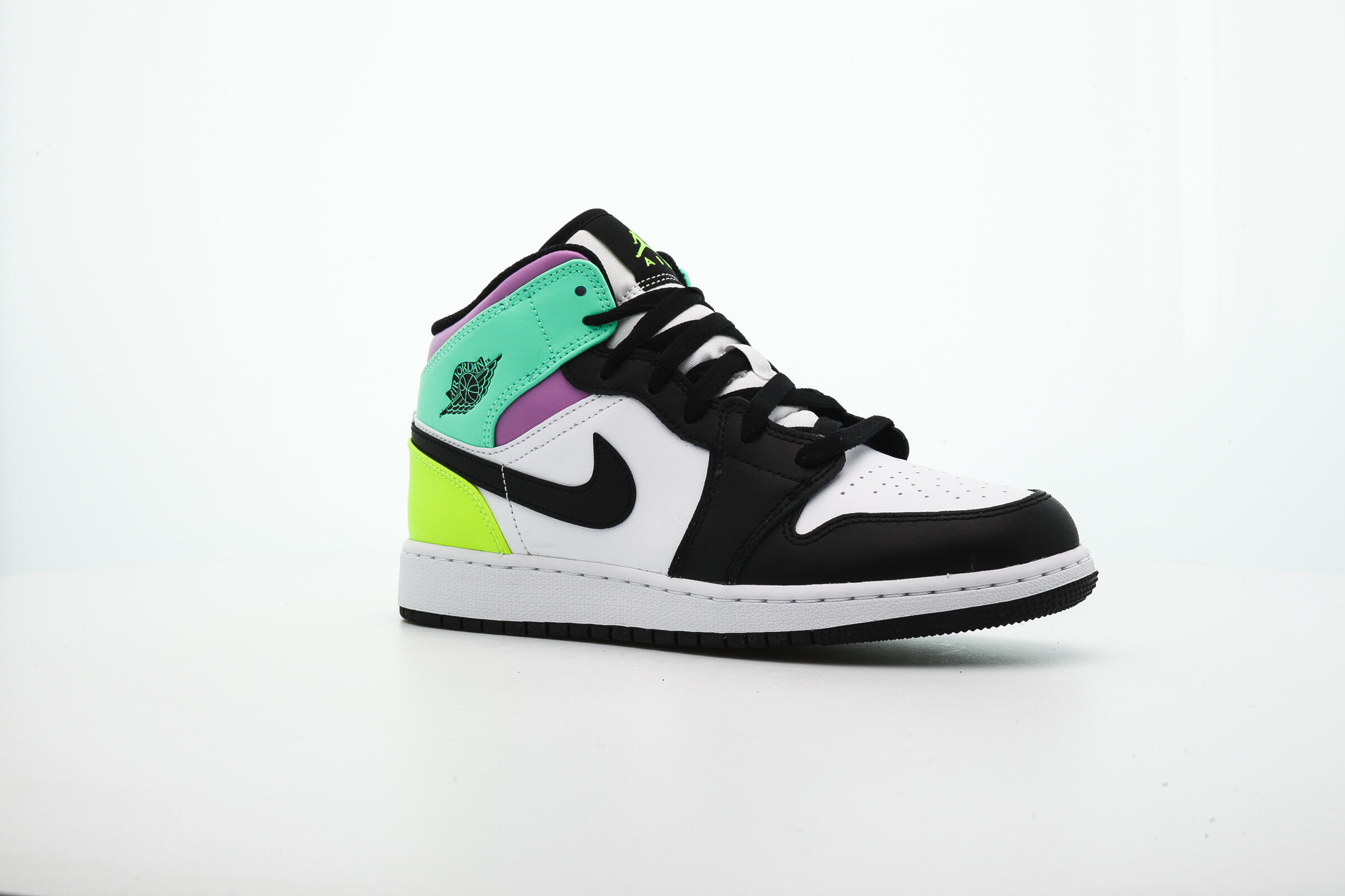 air jordan 1 mid volt green glow