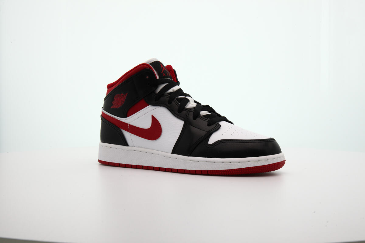 Air Jordan 1 Mid 'Gym Red Black White' (GS) - Image 9