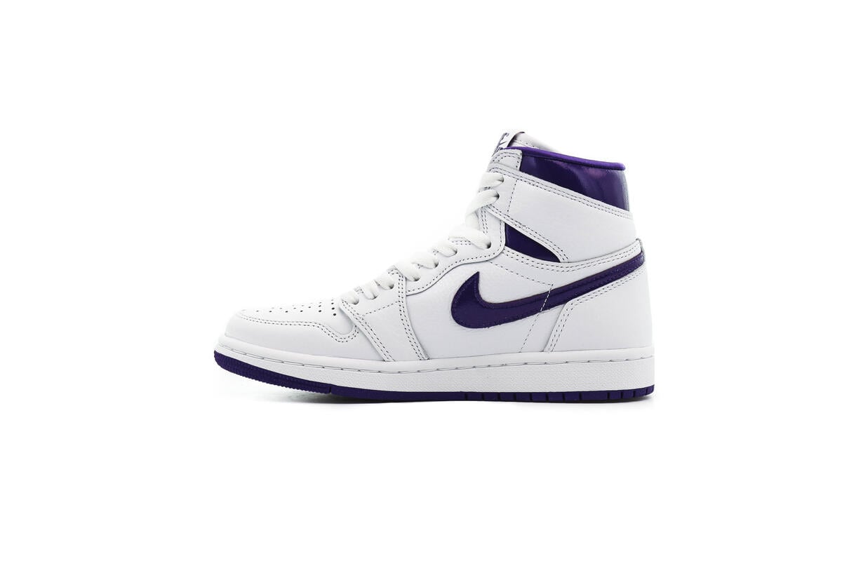 Nike Air Jordan 1 High White Black Purple Air Jordan 1 Court Purple 2.0 GS | 575441-500 | Laced main image 2