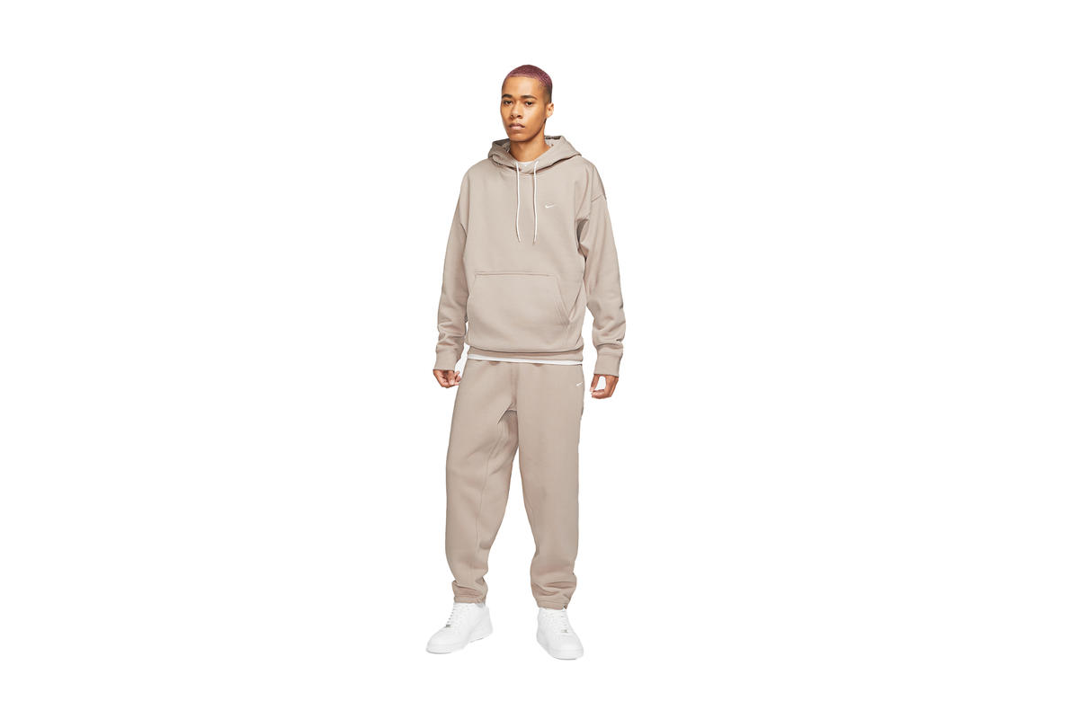 Nike Lab Mens Fleece Hoodie Malt/White - Image 2