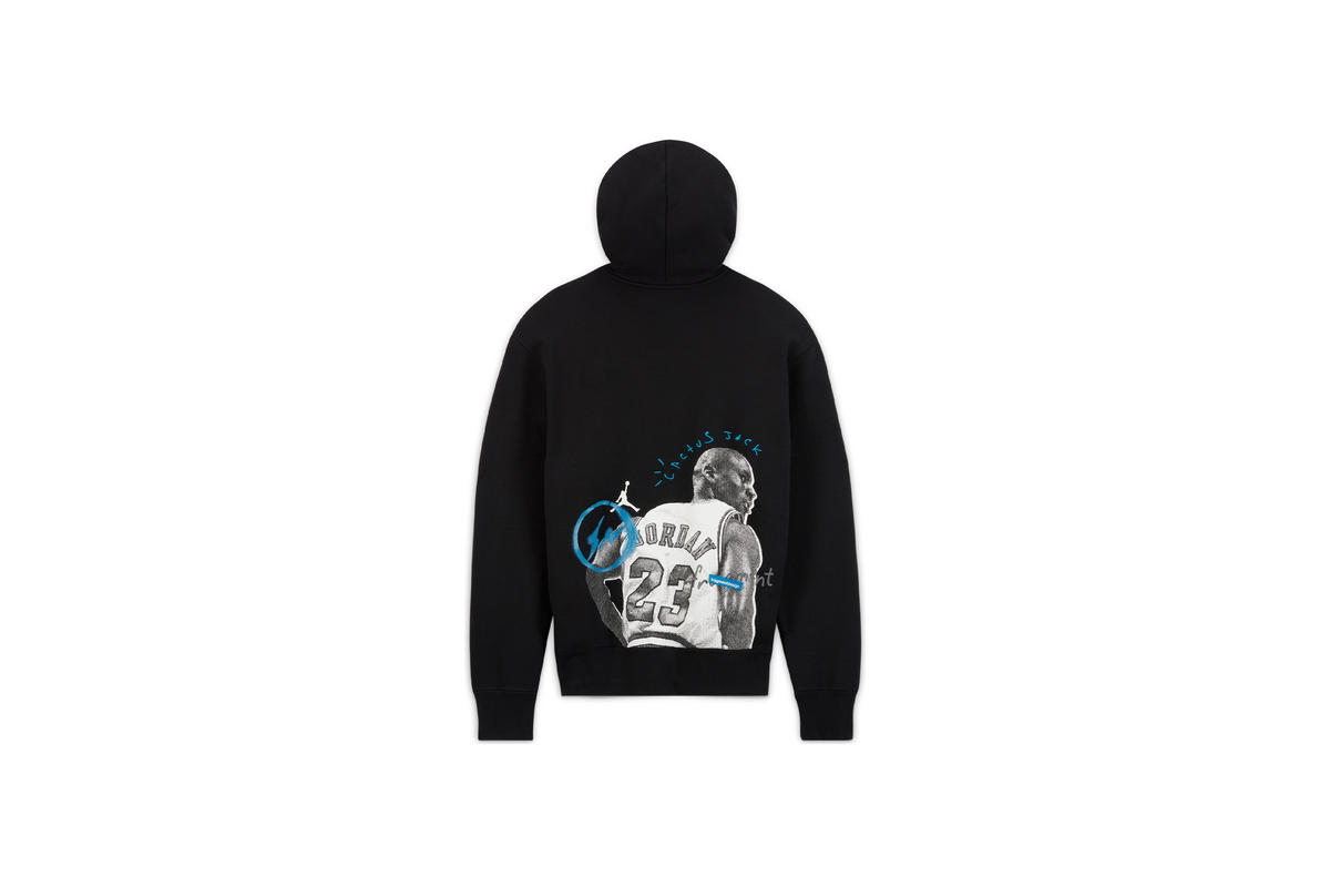 Jordan x Travis Scott, Fragment x Travis Scott x Fragment Fleece Hoodie - Black - Image 5