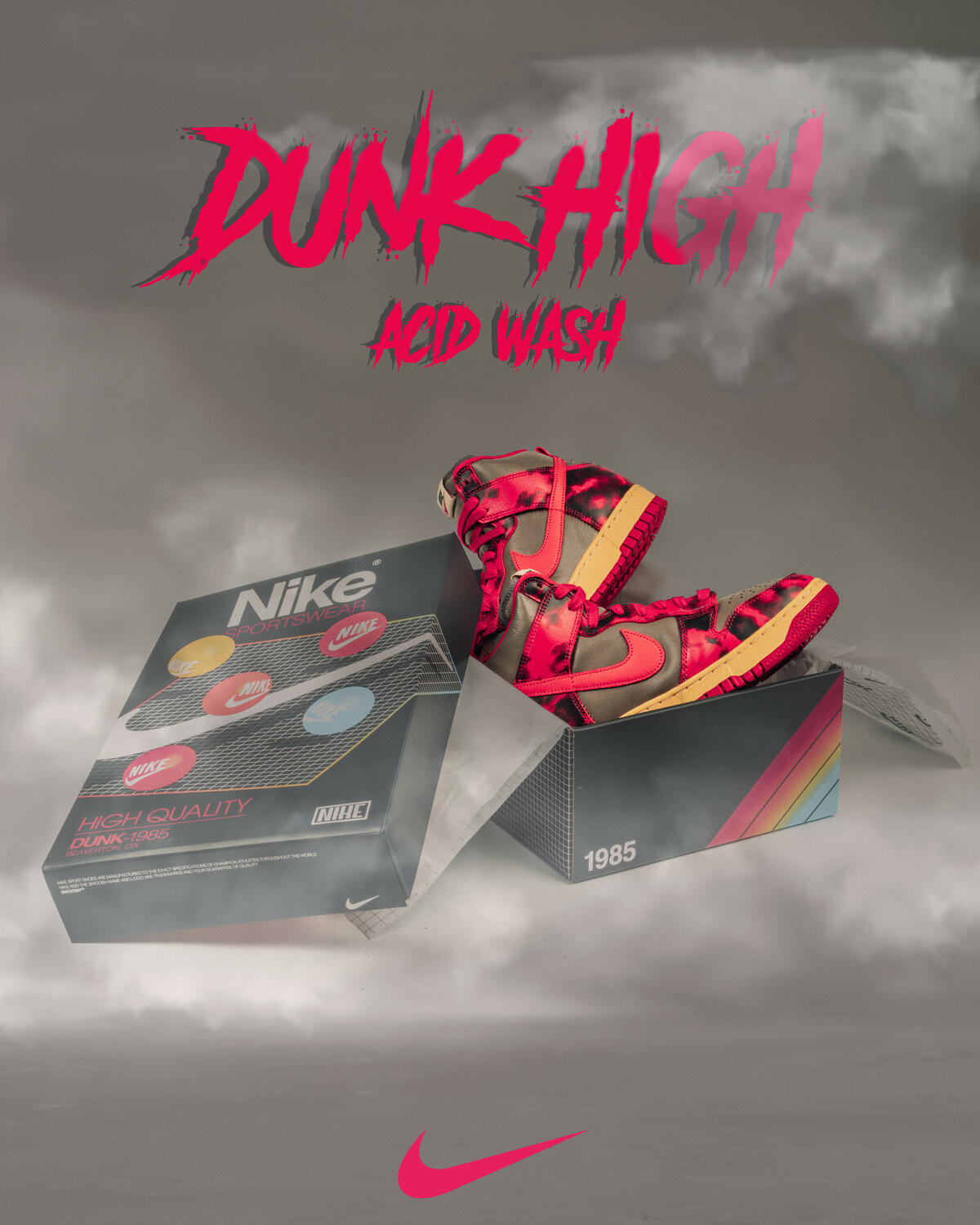 Nike DUNK HIGH 1985 SP "Red Acid Wash" - Image 21
