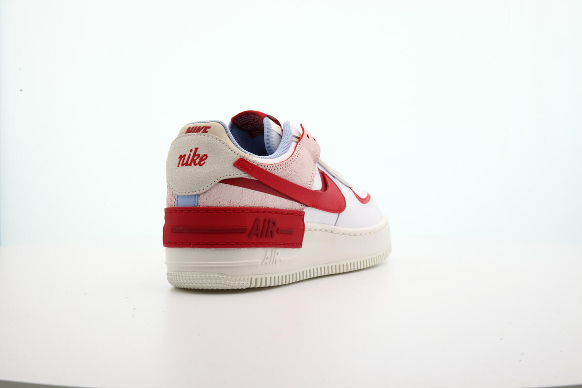 nike air force 1 shadow red white