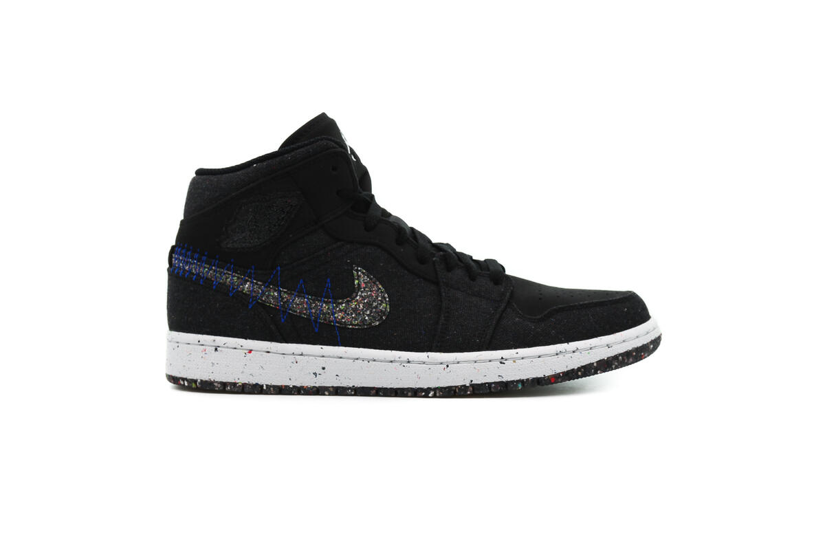 Air Jordan 1 Mid 'Black / Multi Color - Racer Blue - White' - Image 10