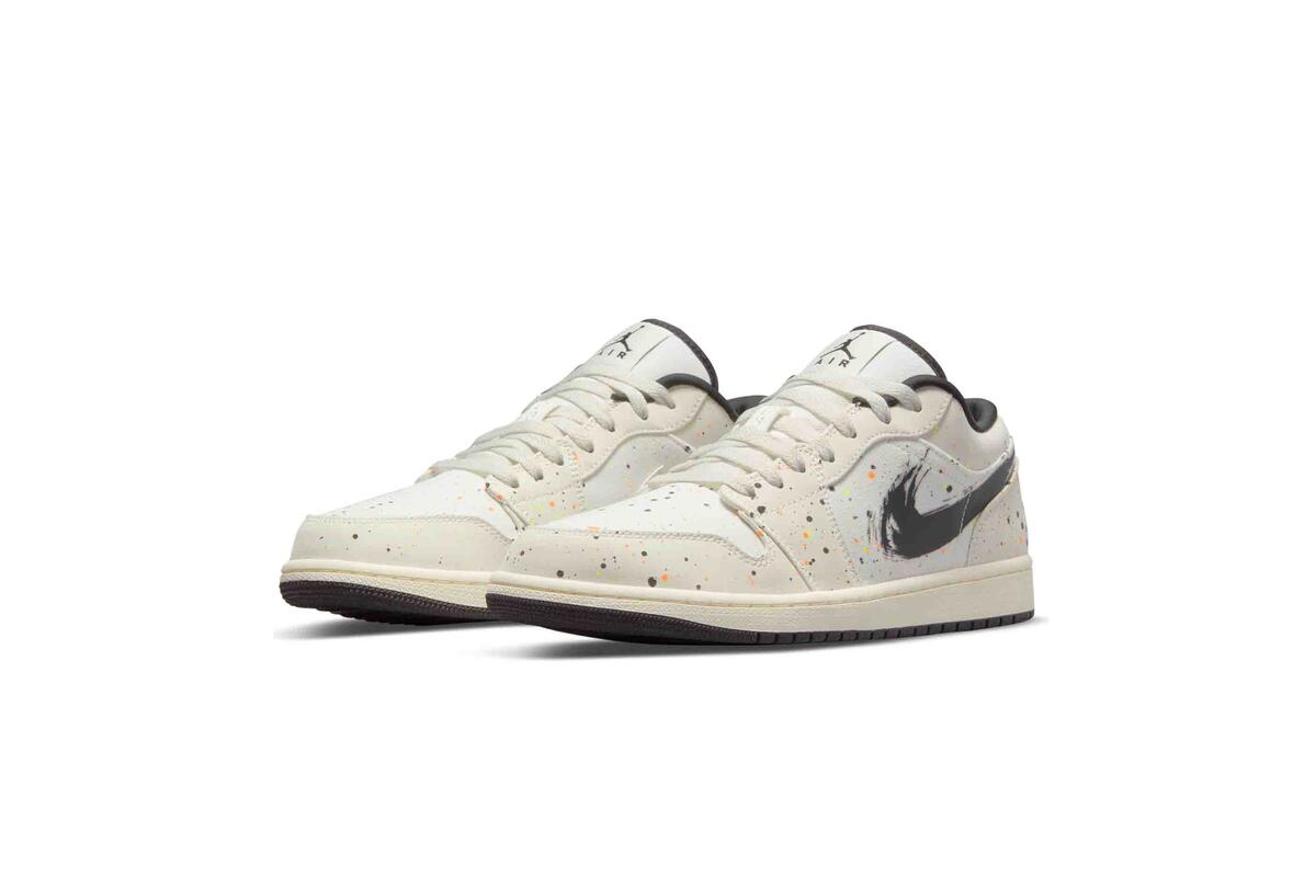 Nike Air Jordan 1 Low Se - Sail / Black / Total Orange / Electric Green - Image 18