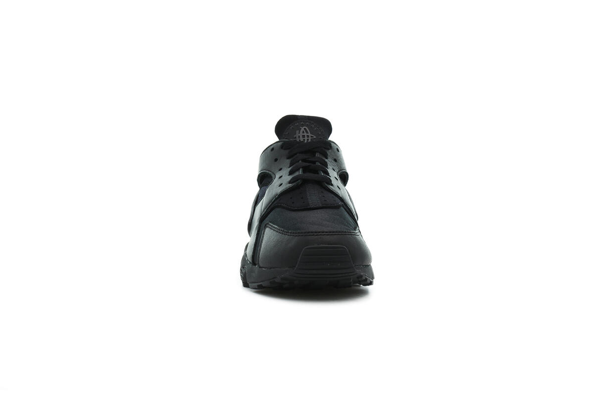 Nike Air Huarache Shoes Mens Size 9.5 Black Leather Running DD1068-002 Sneakers Nike Air Trainer Huarache Mens Basketball Shoes Black Black  main image 3