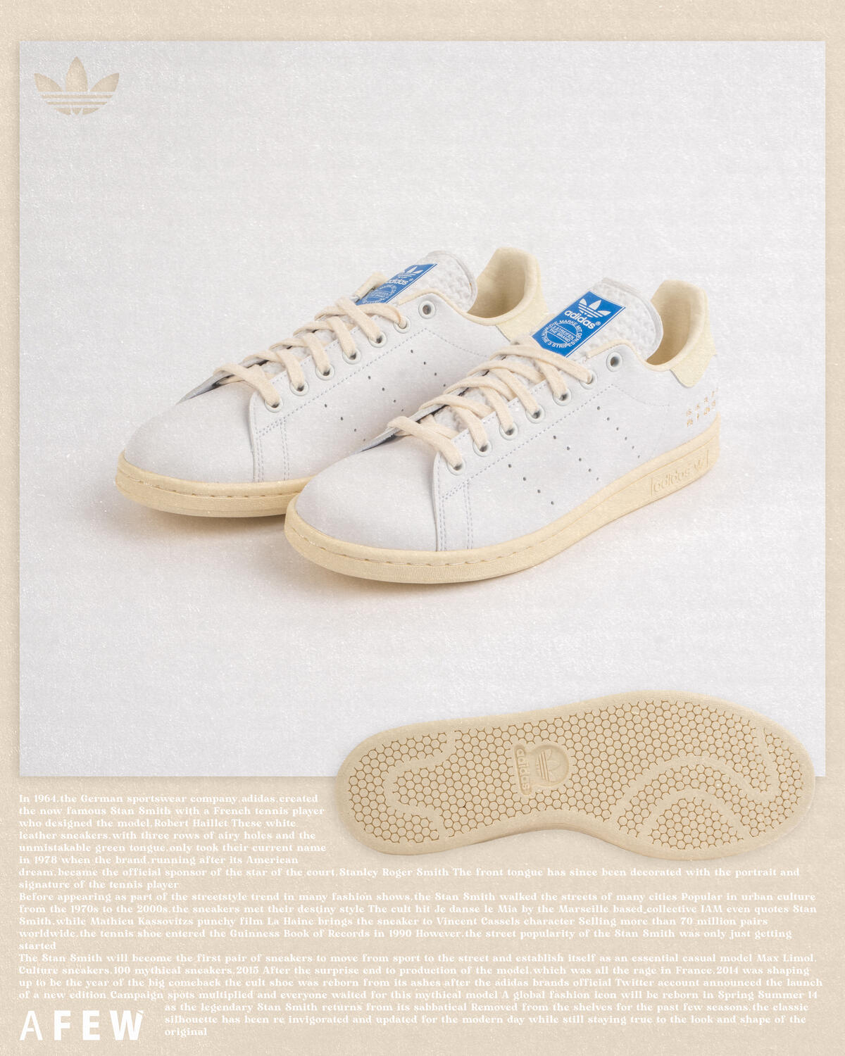 adidas Stan Smith Ftwr White/Cream White/Blue Bird - Image 14