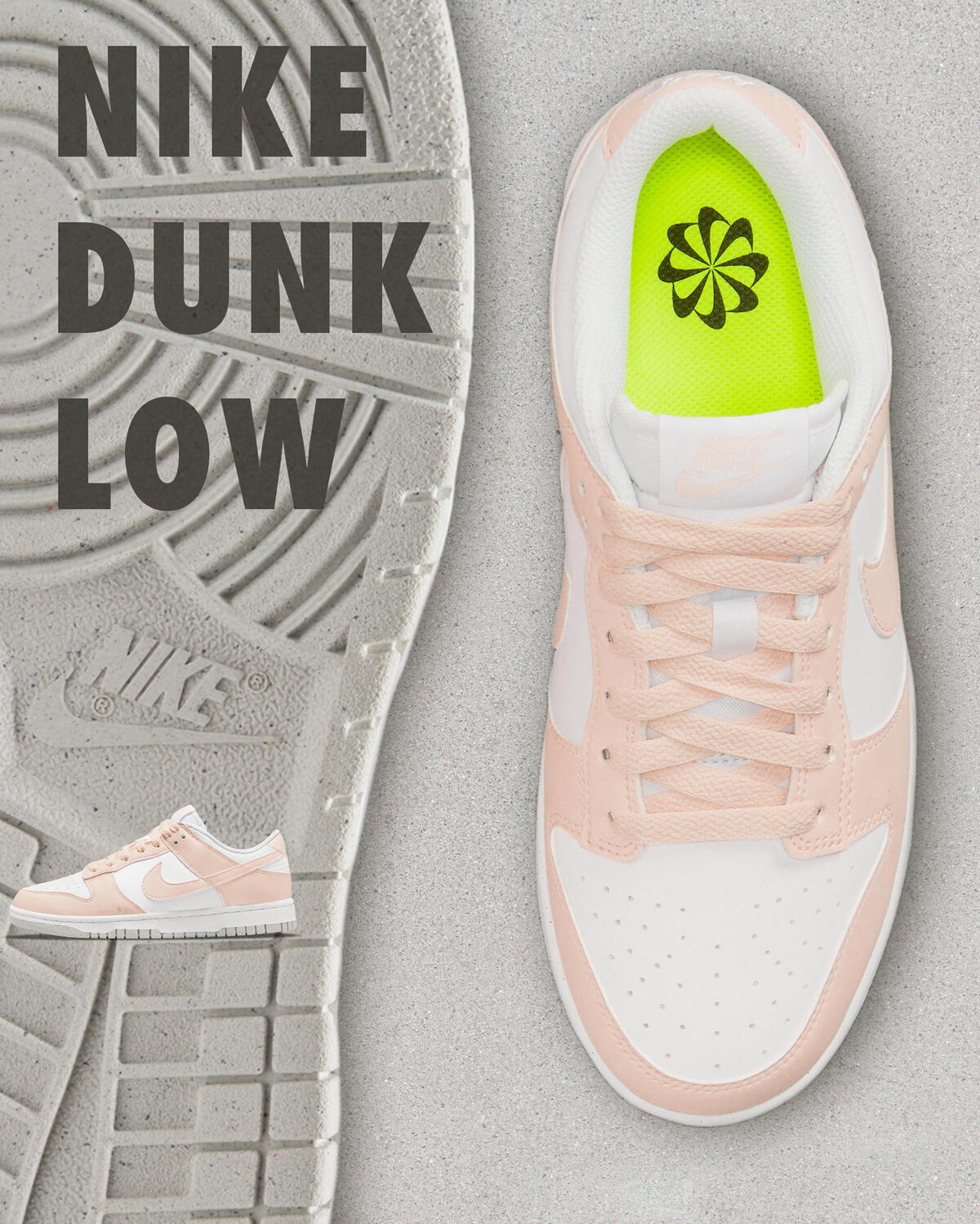 nike dunk low better white pink coral