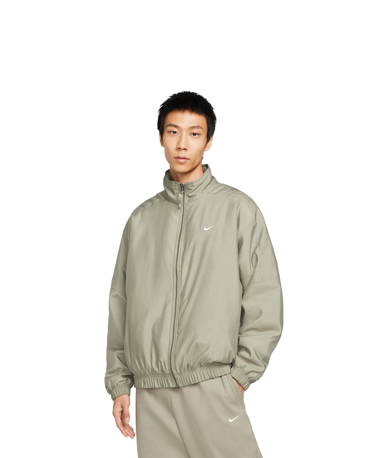 Nike Solo Swoosh Satin Bomber Jacket - Image 2