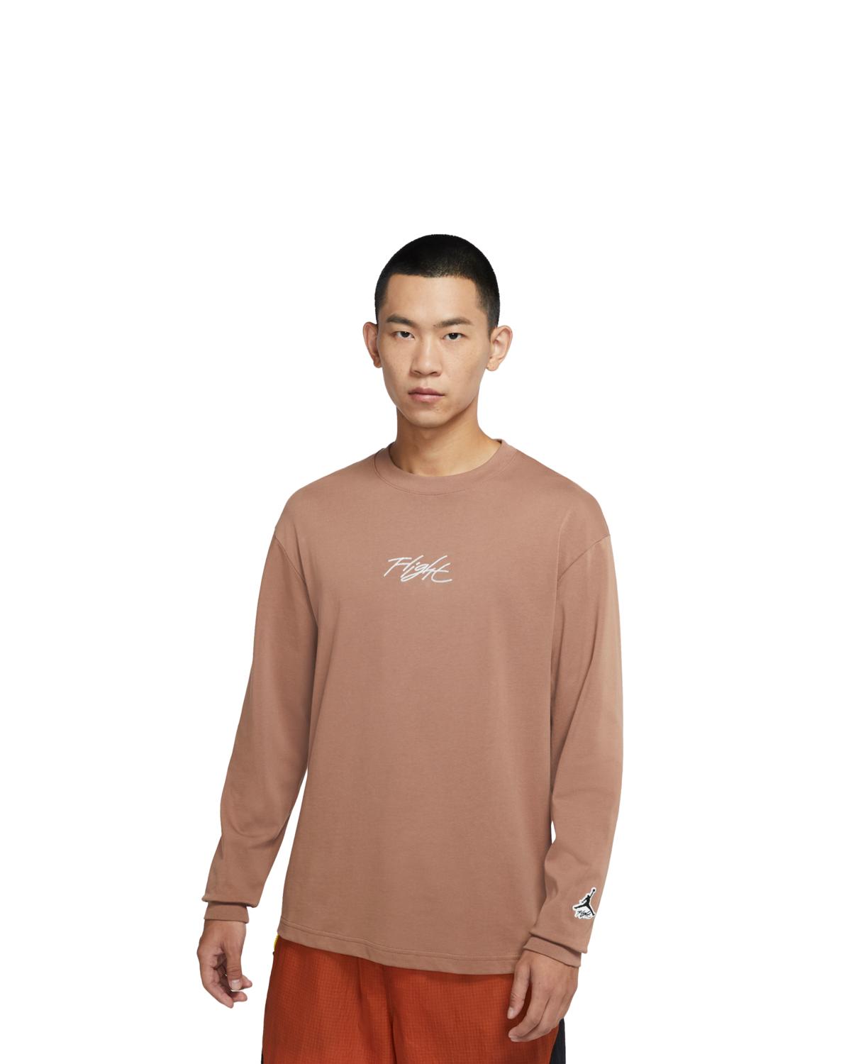 Air Jordan Mens Long Sleeve Tshirt 'Archaeo Brown' - Image 2