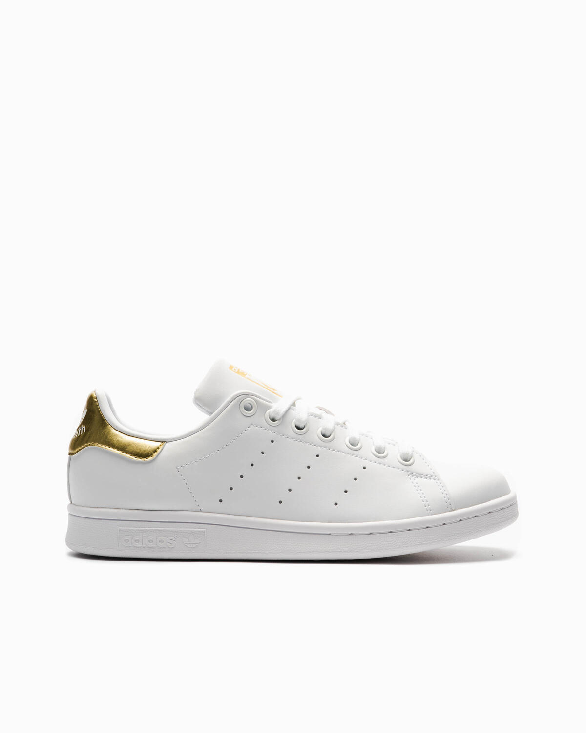 Adidas Stan Smith Cloud White / Cloud White / Gold Metallic (Women's) - Image 2