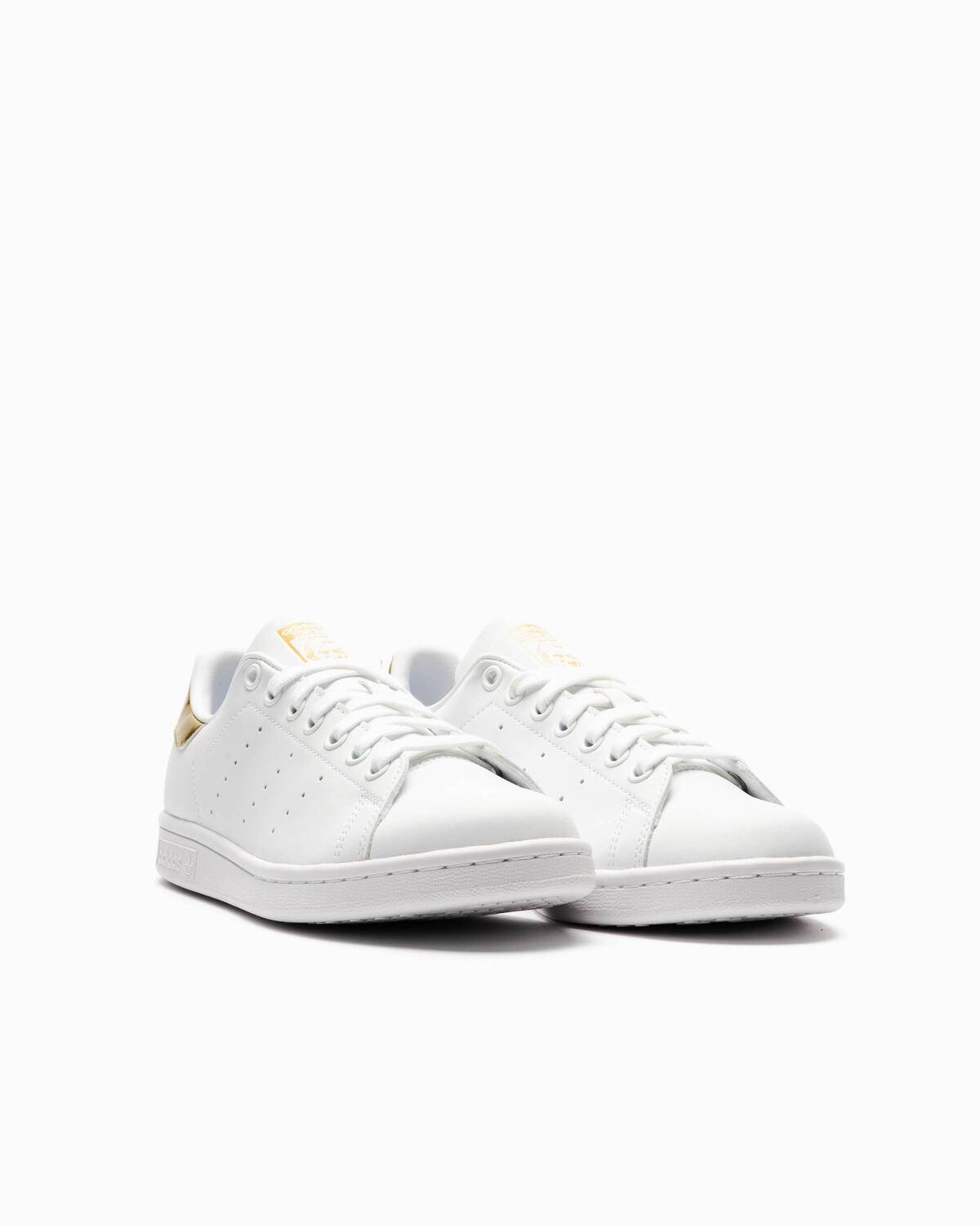 Adidas Stan Smith Cloud White / Cloud White / Gold Metallic (Women's) - Image 3