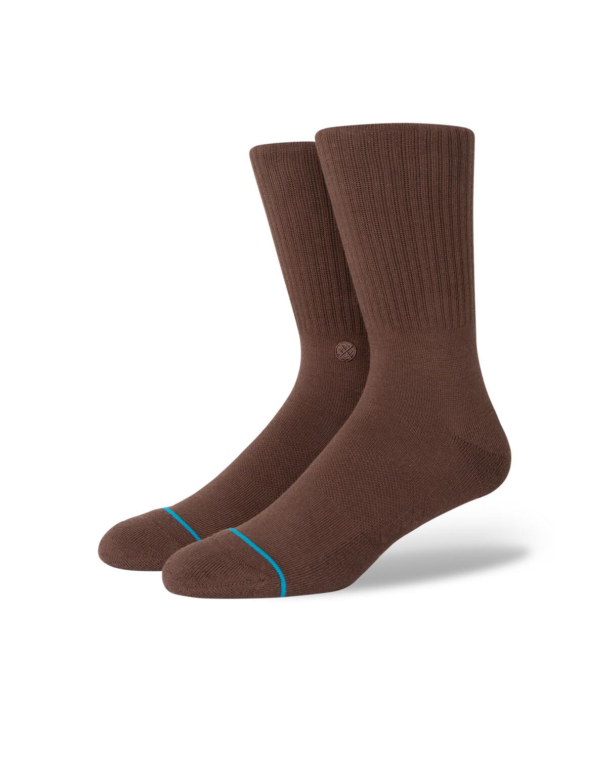 Icon Crew Socks Brown - Image 4