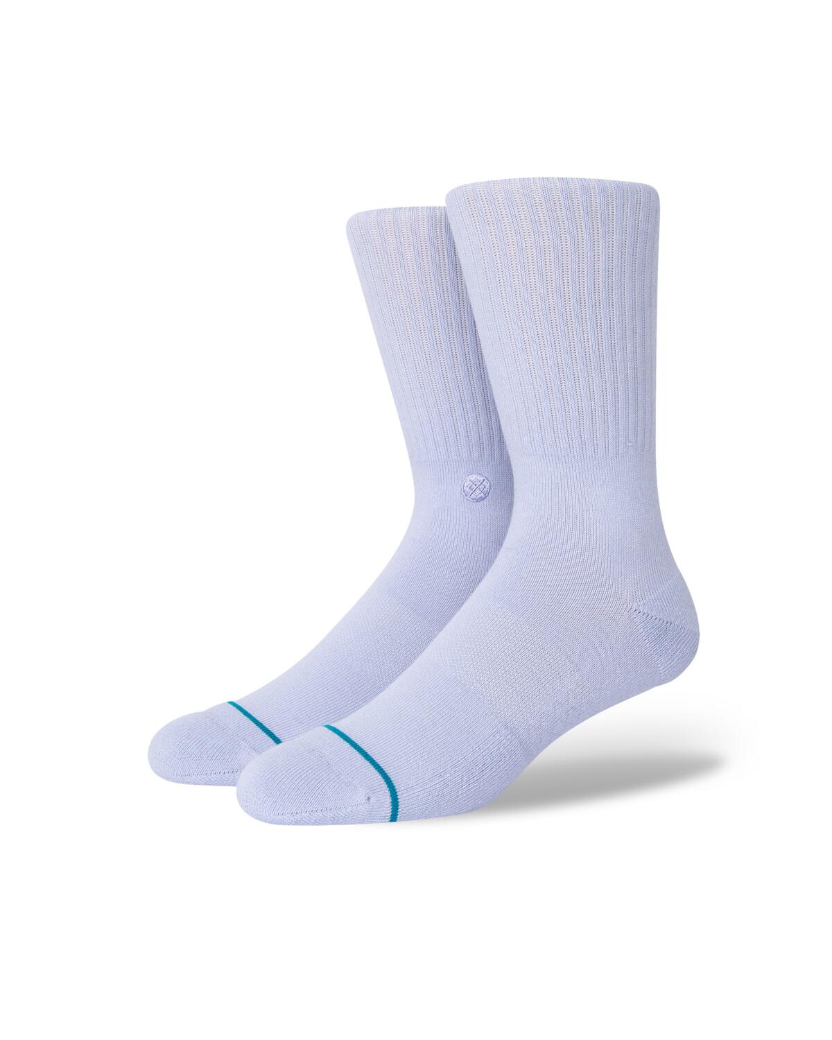 Stance Icon Athletic Crew Socks - Lilac Ice - Image 5