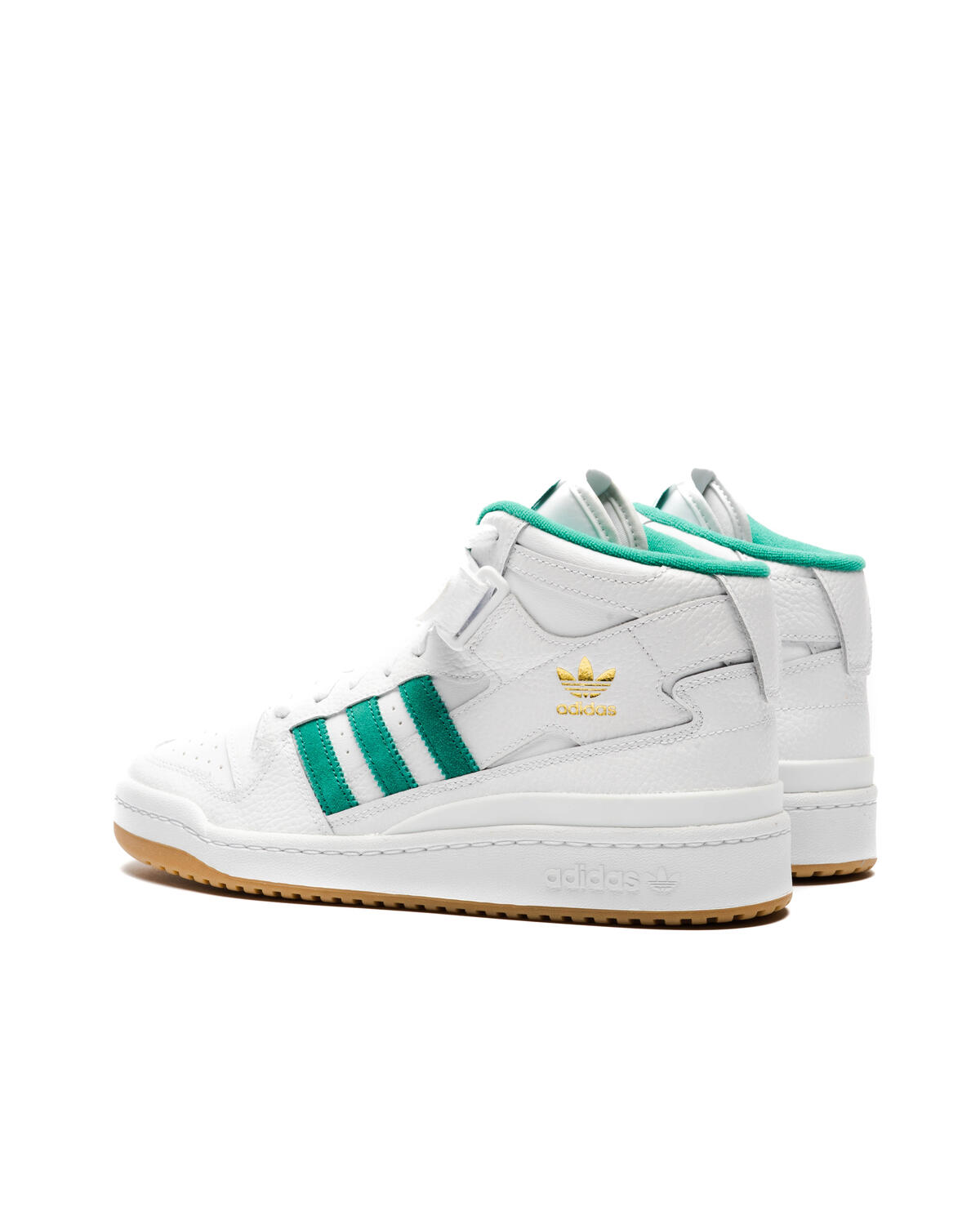 Adidas Forum Mid Cloud White / Gold Metallic / Gum - Image 9