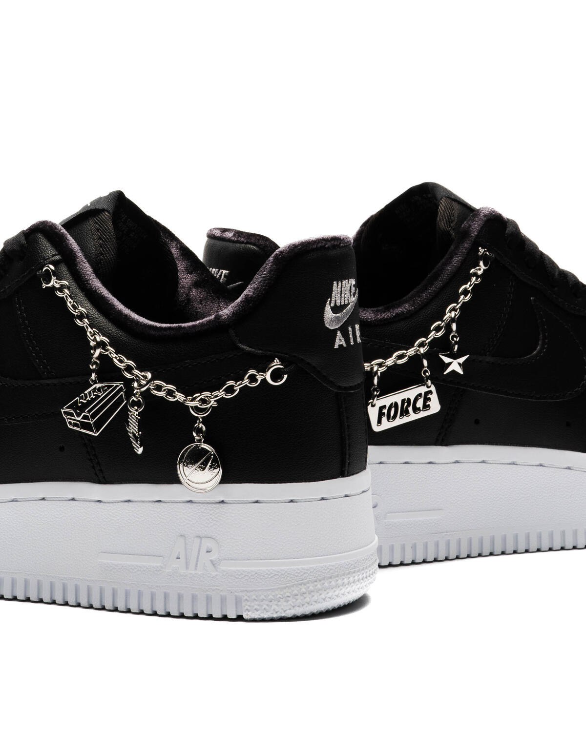 Nike Air Force 1 '07 LX Black / Black - Metallic Silver - Silver (Women's) - Image 10